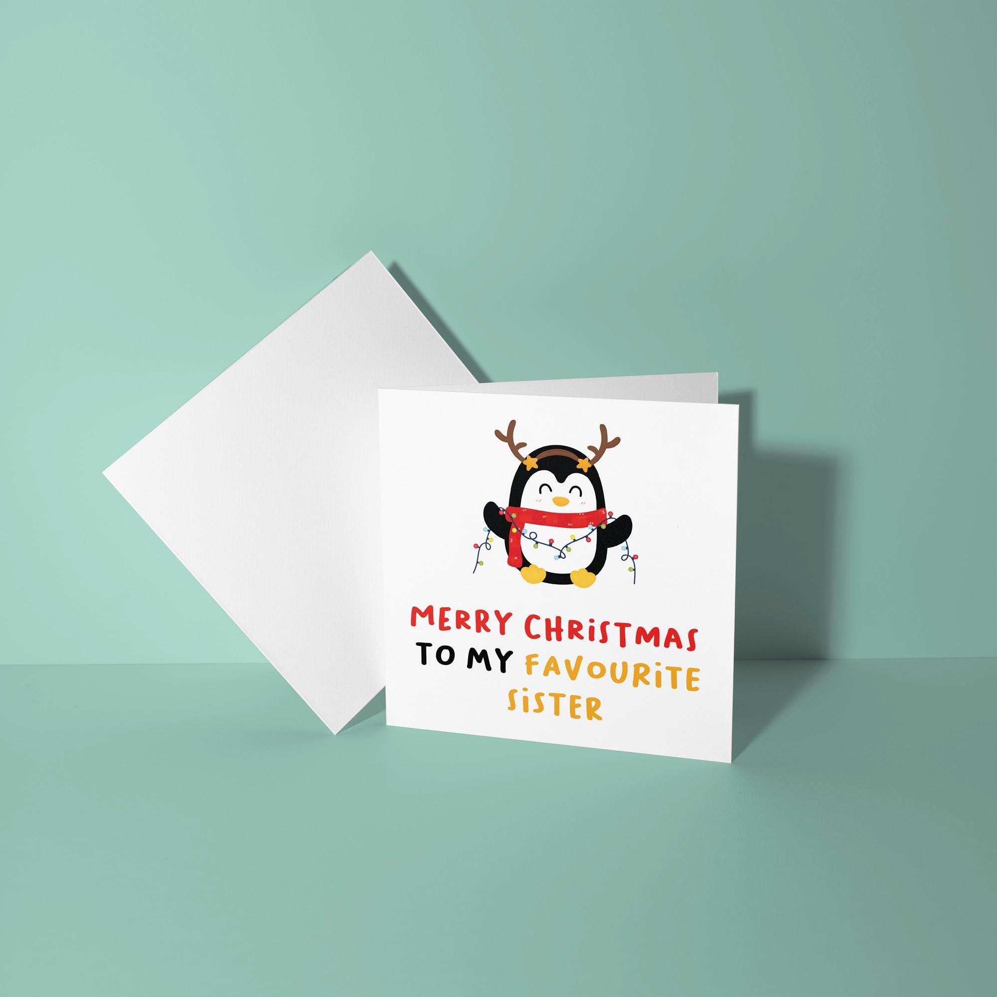To My Favorite Sister - Christmas Card for Sister