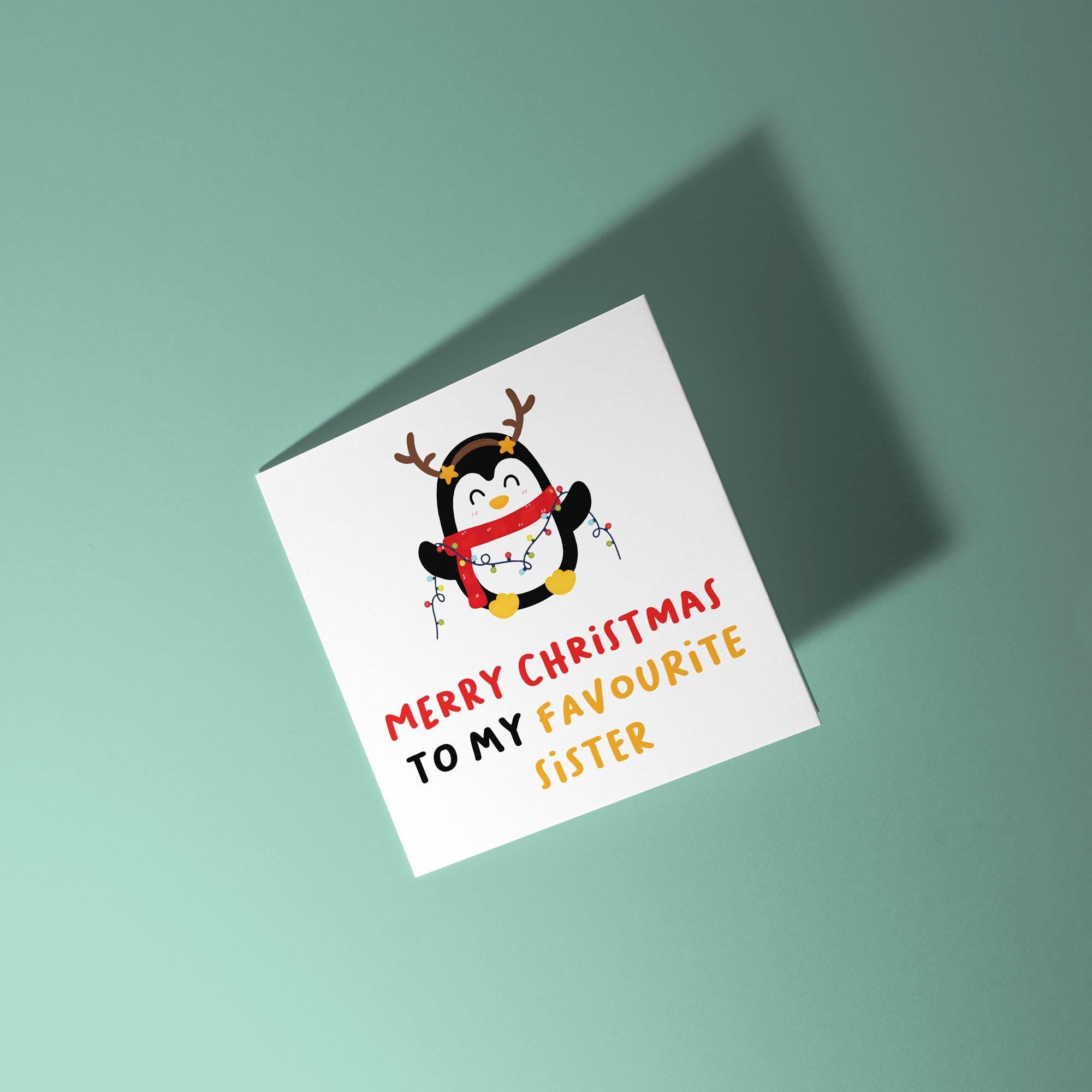 To My Favorite Sister - Christmas Card for Sister