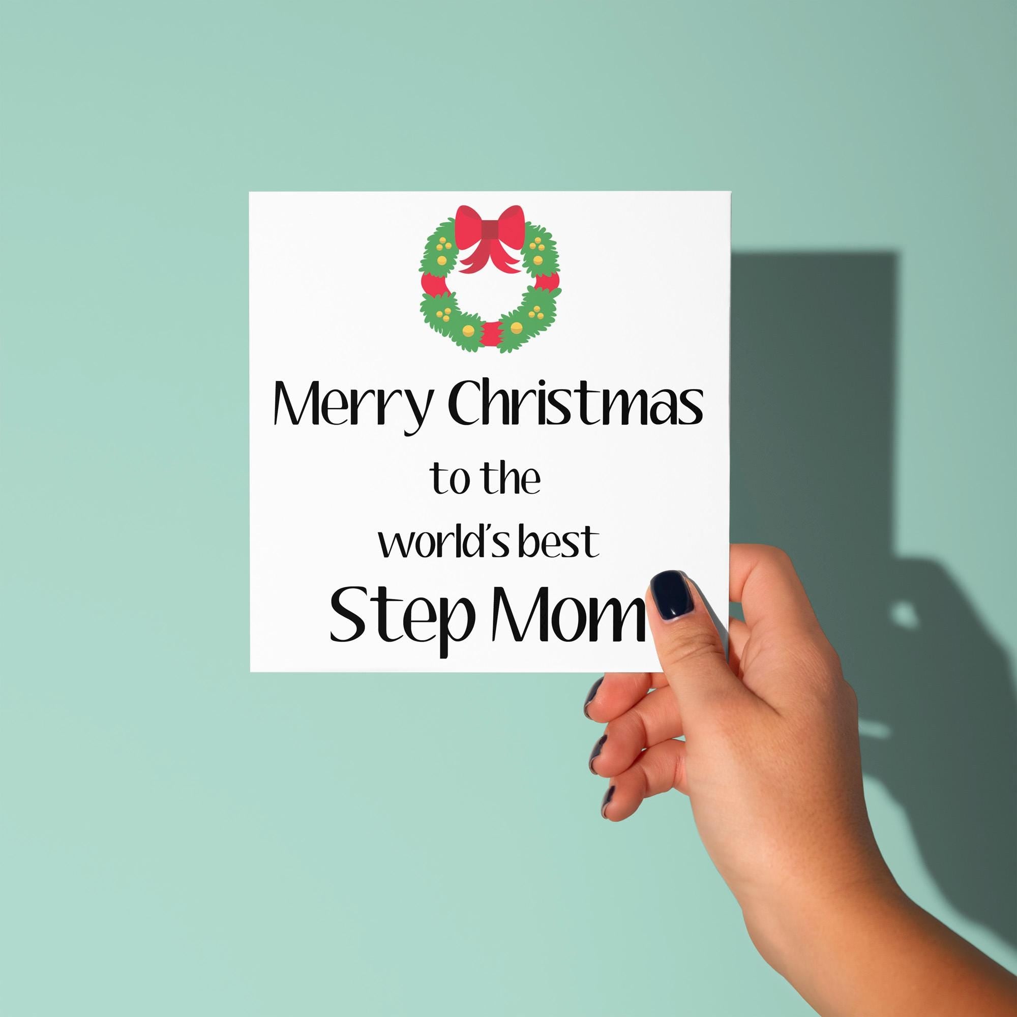World's Best Step Mom - Christmas Card for Step Mom