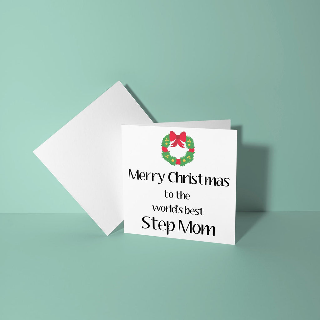 World's Best Step Mom - Christmas Card for Step Mom