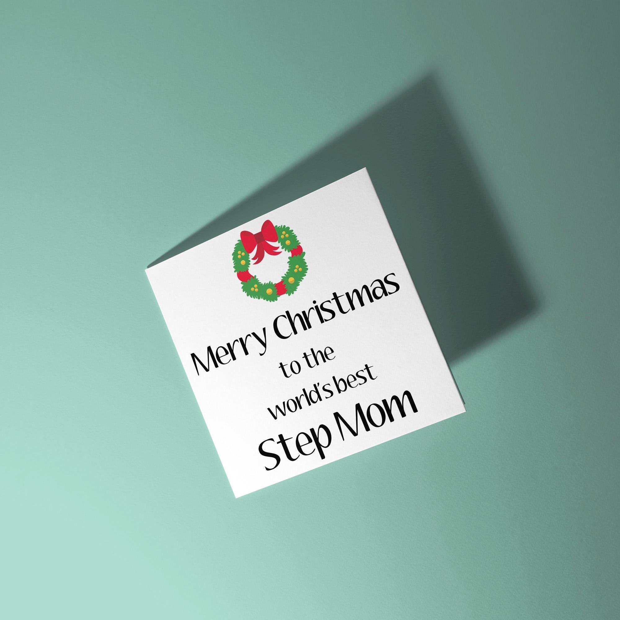 World's Best Step Mom - Christmas Card for Step Mom