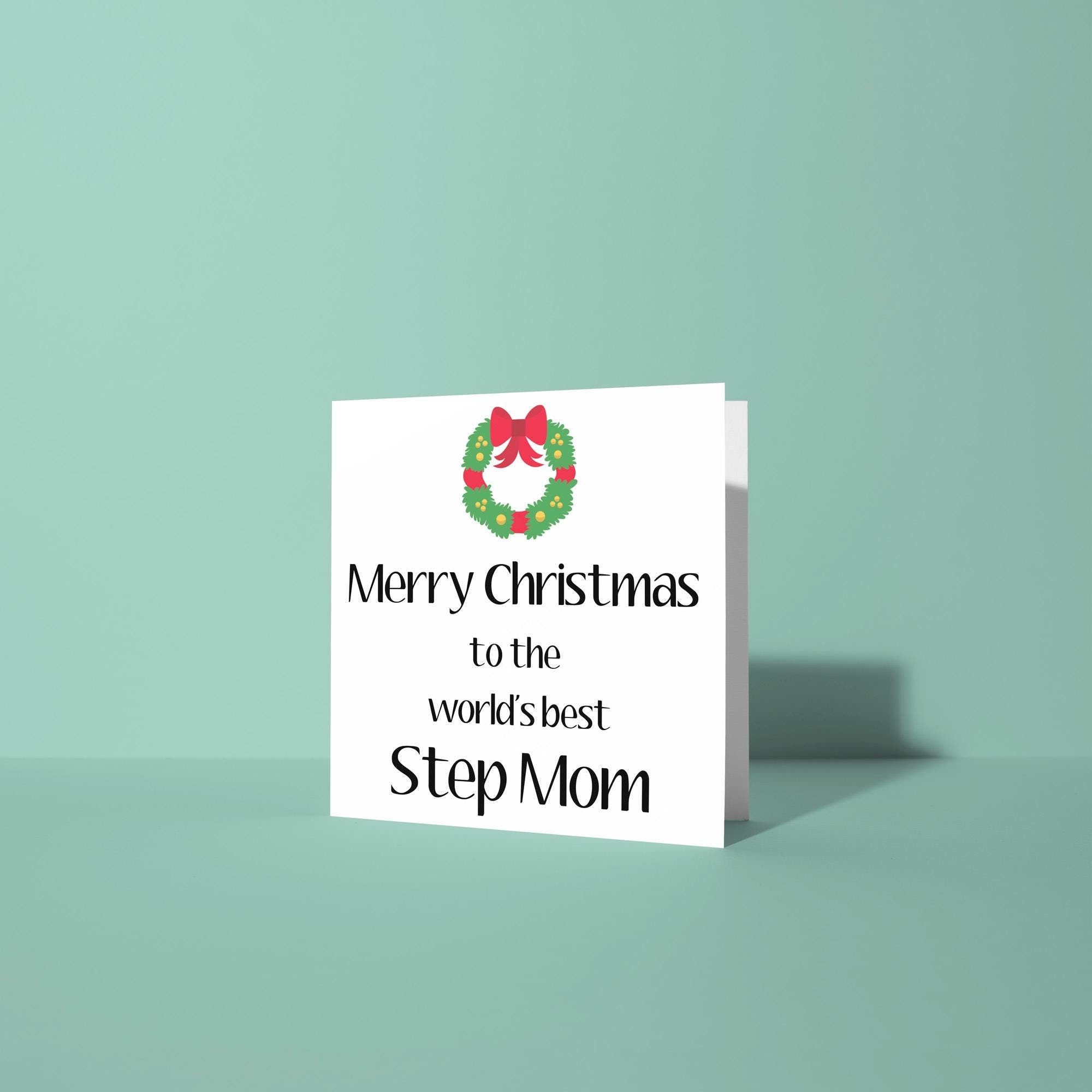 World's Best Step Mom - Christmas Card for Step Mom
