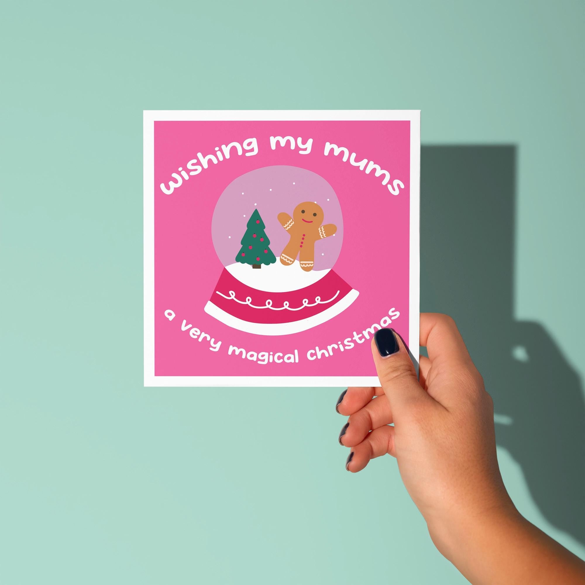 Merry Christmas to my Two Mums Dads - Christmas Card for LGBTQ Parents
