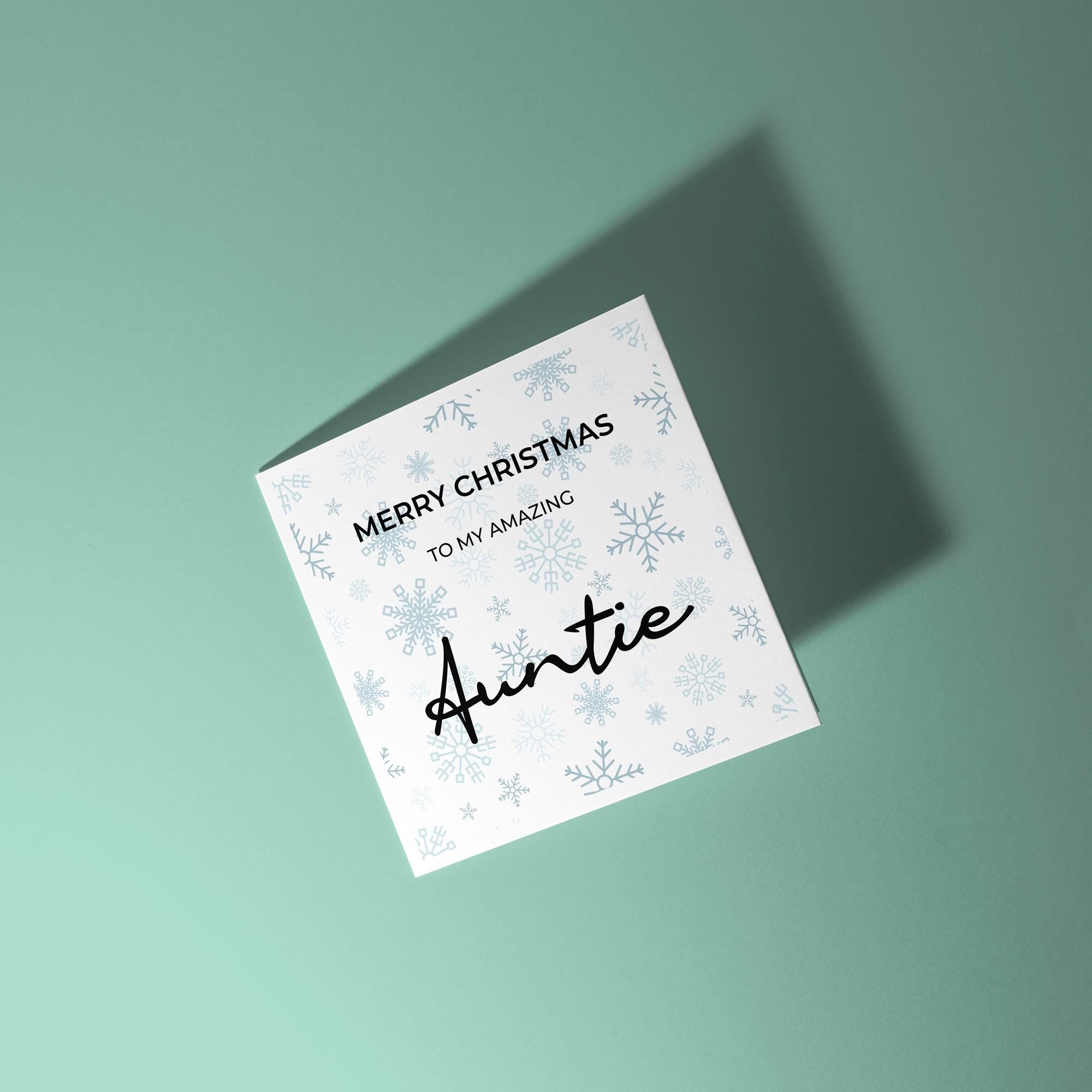 Merry Christmas To My Amazing Auntie - Christmas Card for Auntie