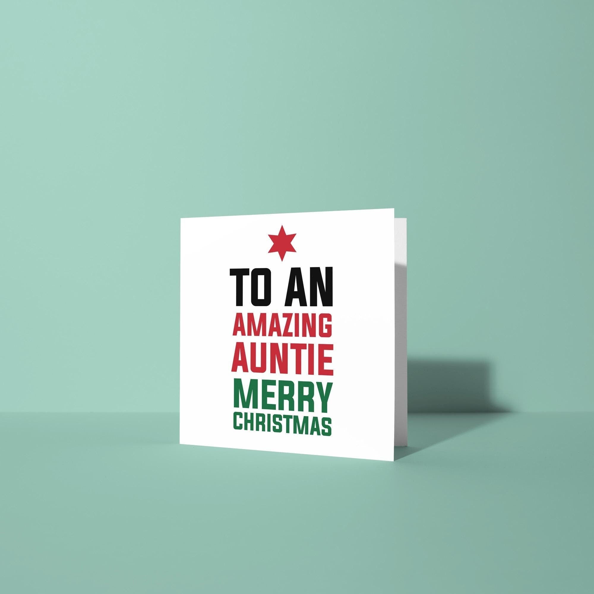 To An Amazing Auntie - Christmas Card for Auntie