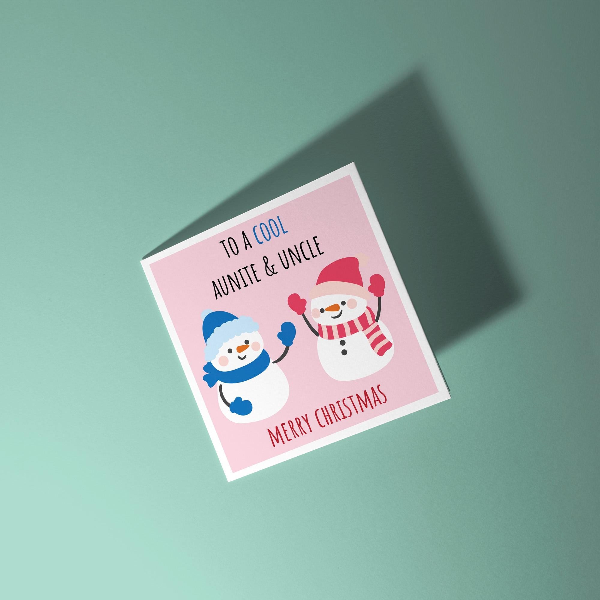To A Cool Auntie and Uncle - Christmas Card for Auntie & Uncle