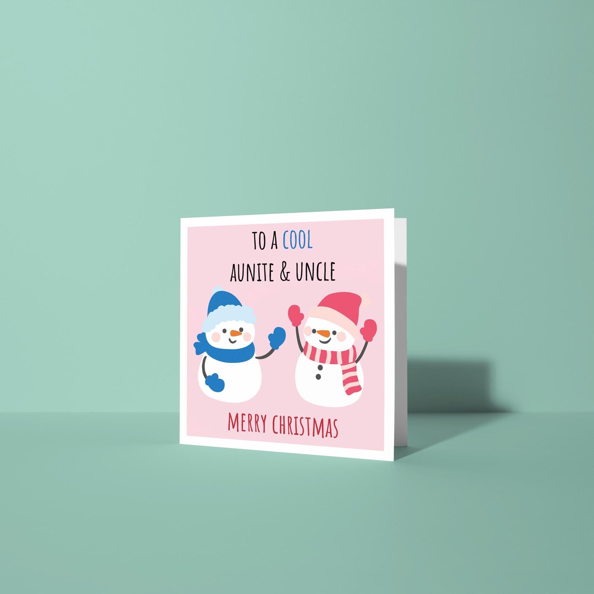 To A Cool Auntie and Uncle - Christmas Card for Auntie & Uncle