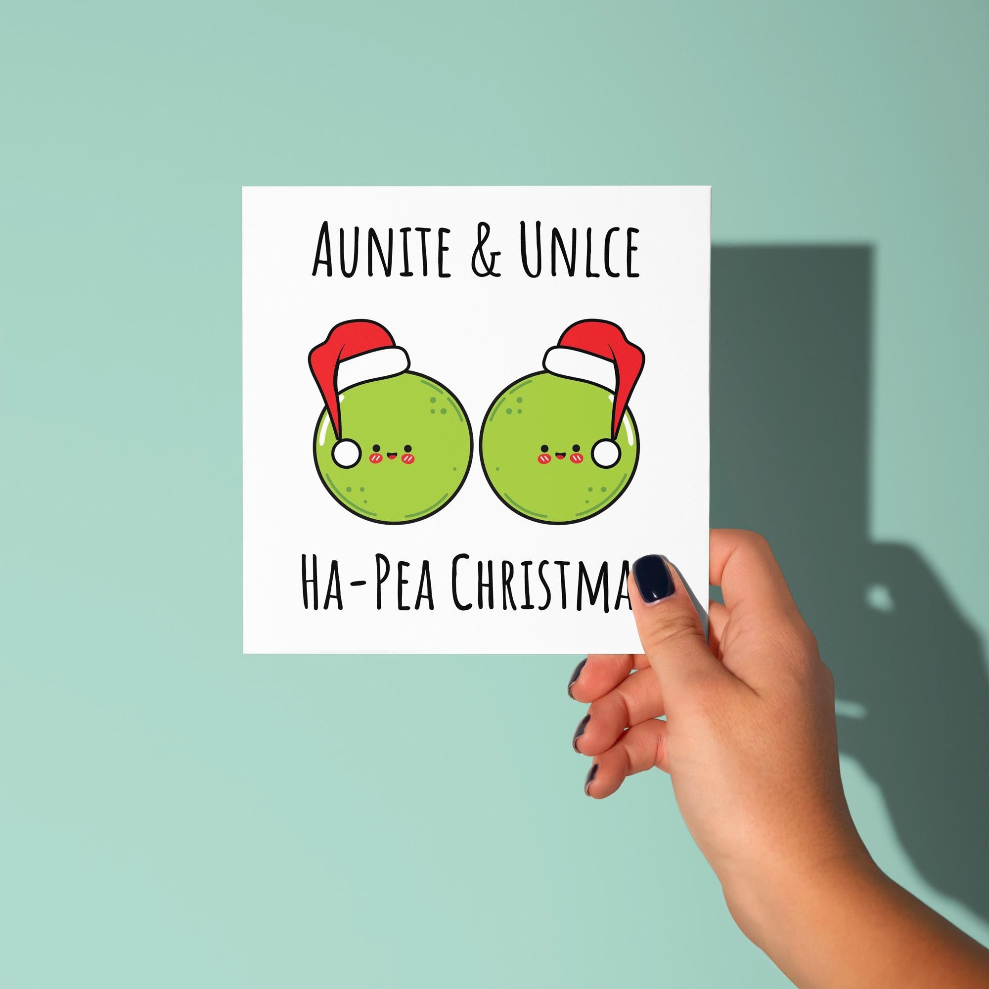 Auntie and Uncle Ha-pea Christmas - Christmas Card for Auntie & Uncle