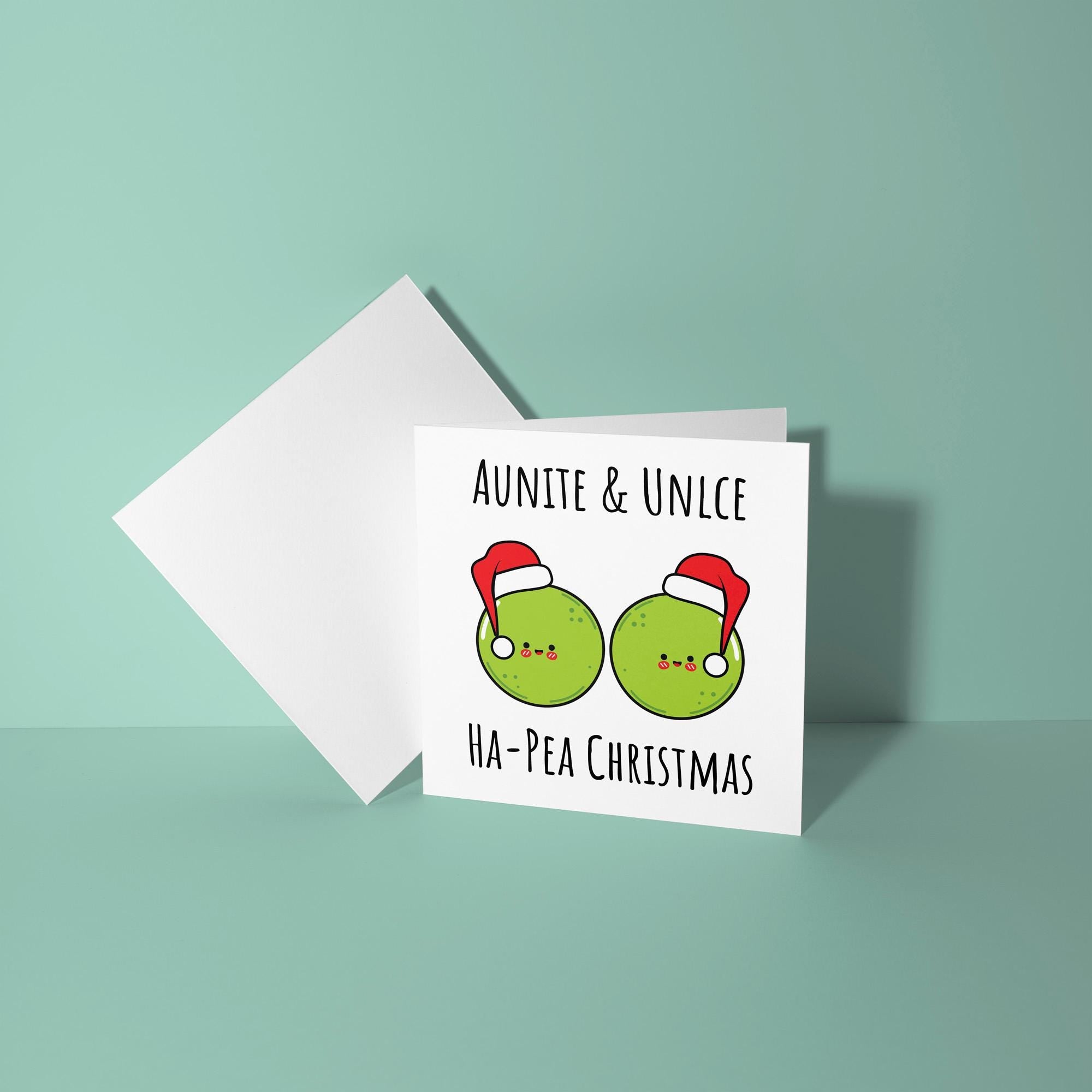 Auntie and Uncle Ha-pea Christmas - Christmas Card for Auntie & Uncle