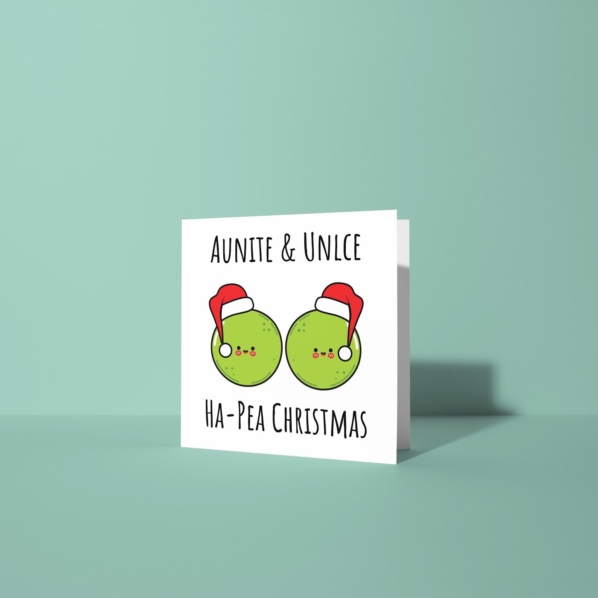 Auntie and Uncle Ha-pea Christmas - Christmas Card for Auntie & Uncle