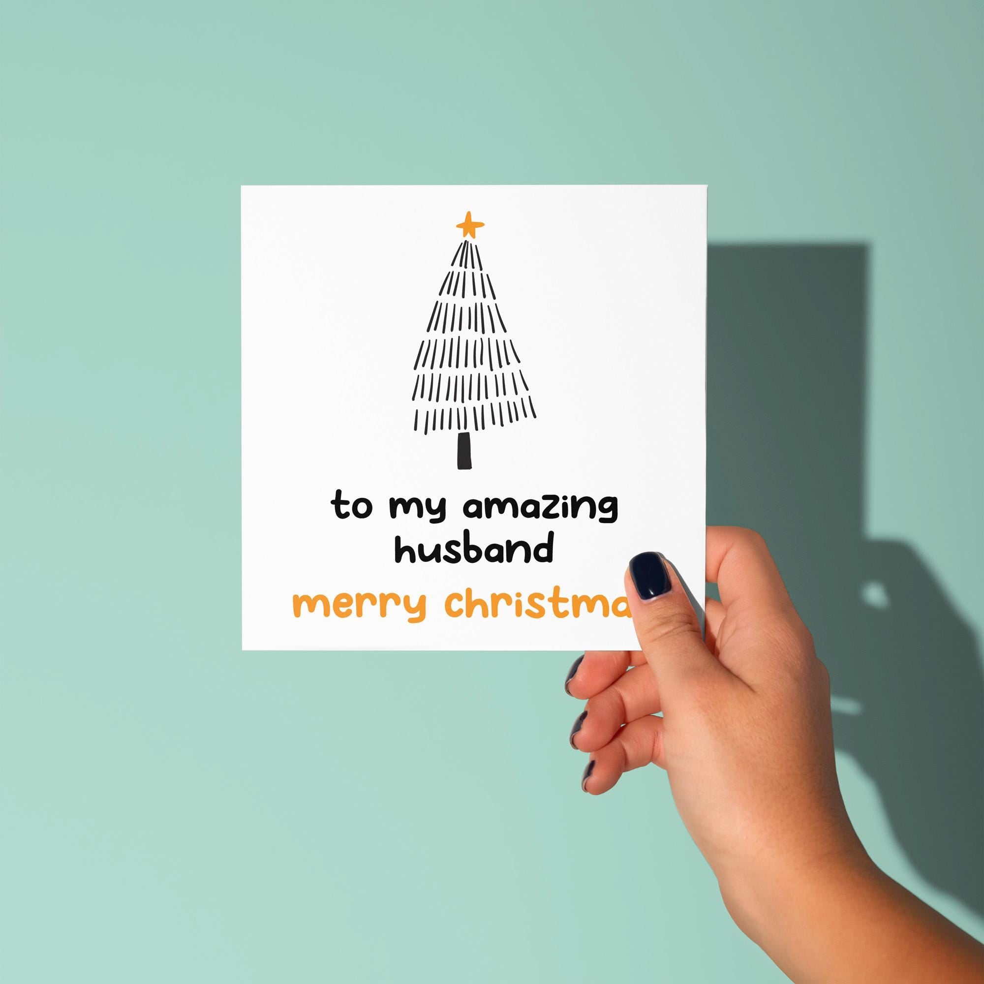 To My Amazing Husband, Merry Christmas - Christmas Card for Husband