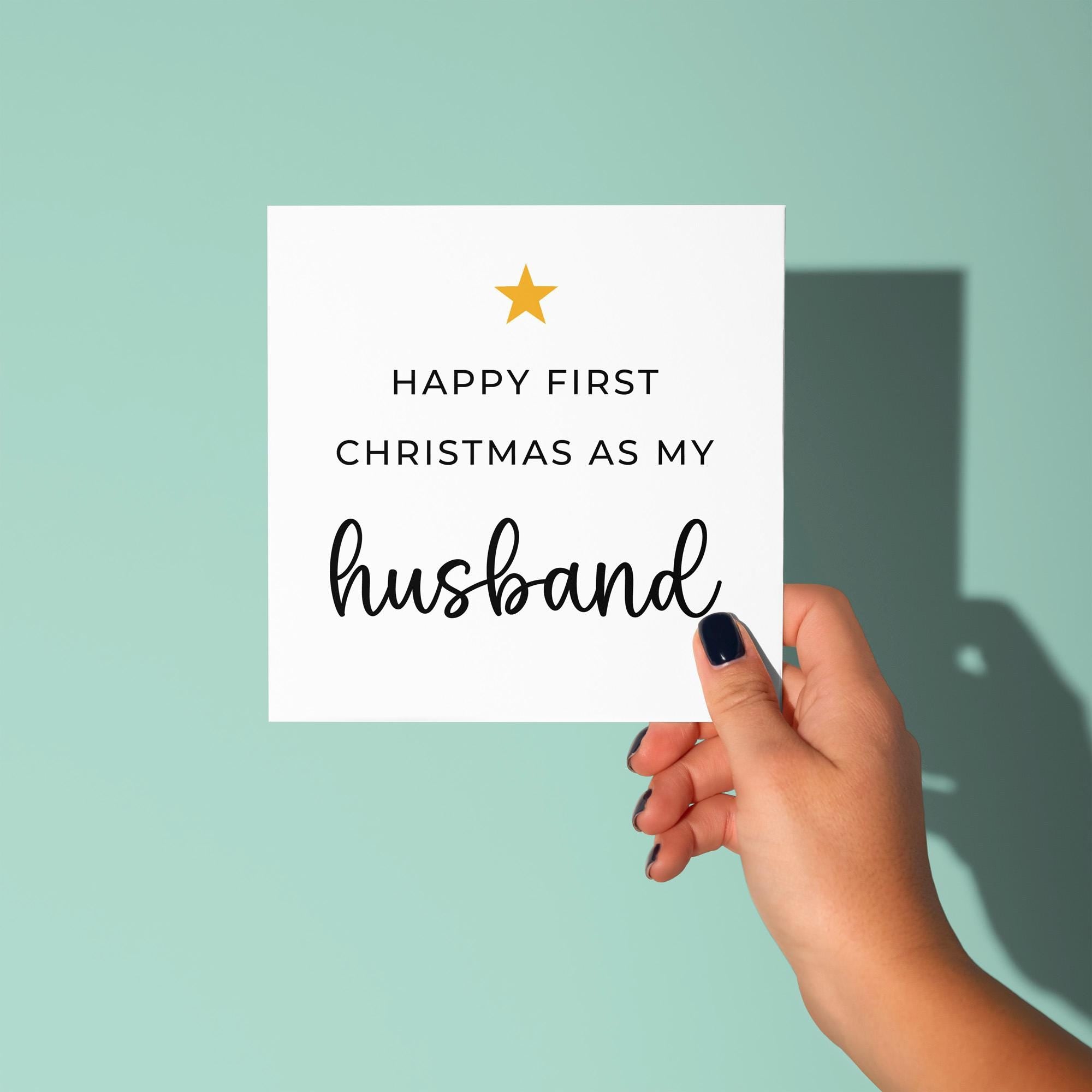 Happy First Christmas as my Husband - Christmas Card for Husband
