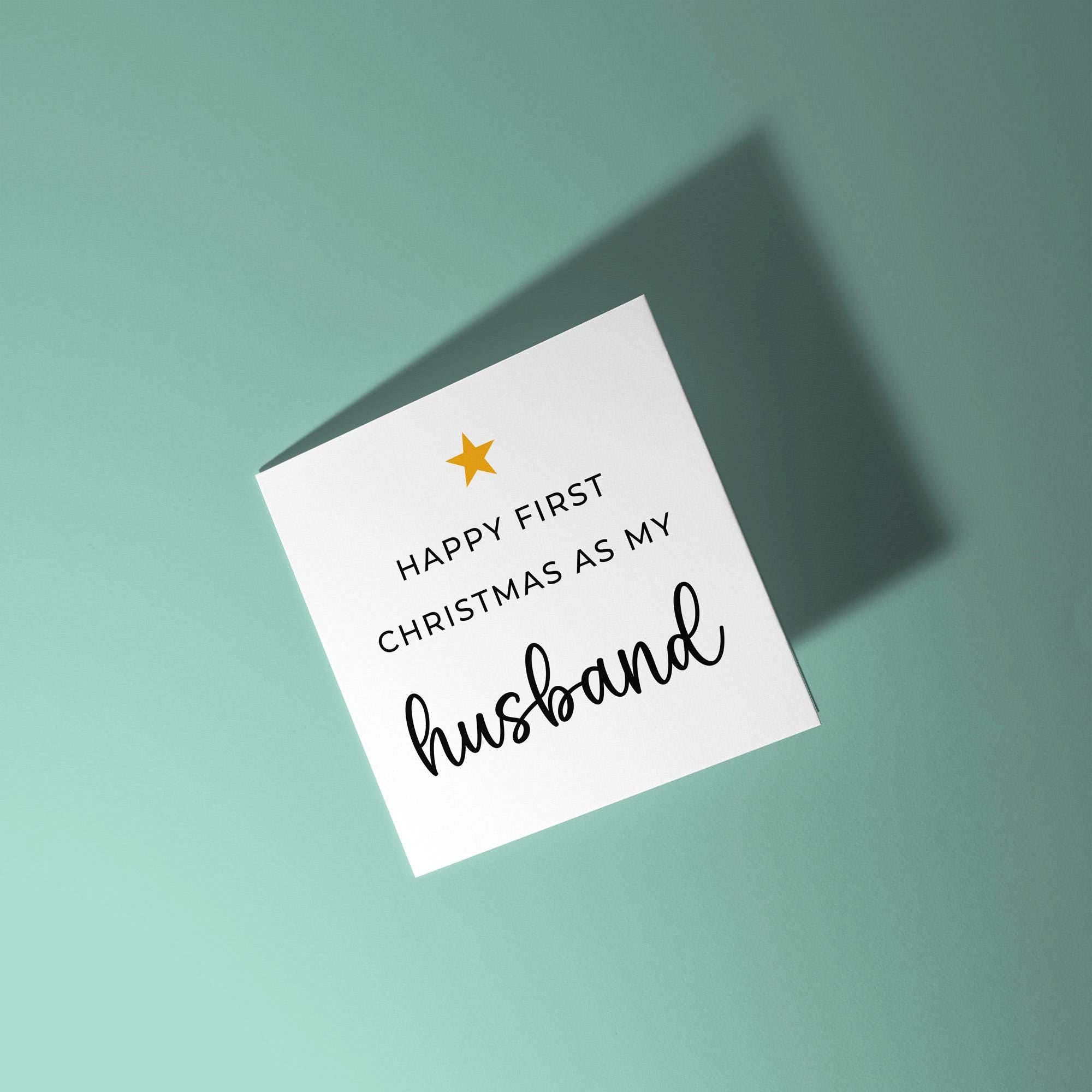 Happy First Christmas as my Husband - Christmas Card for Husband