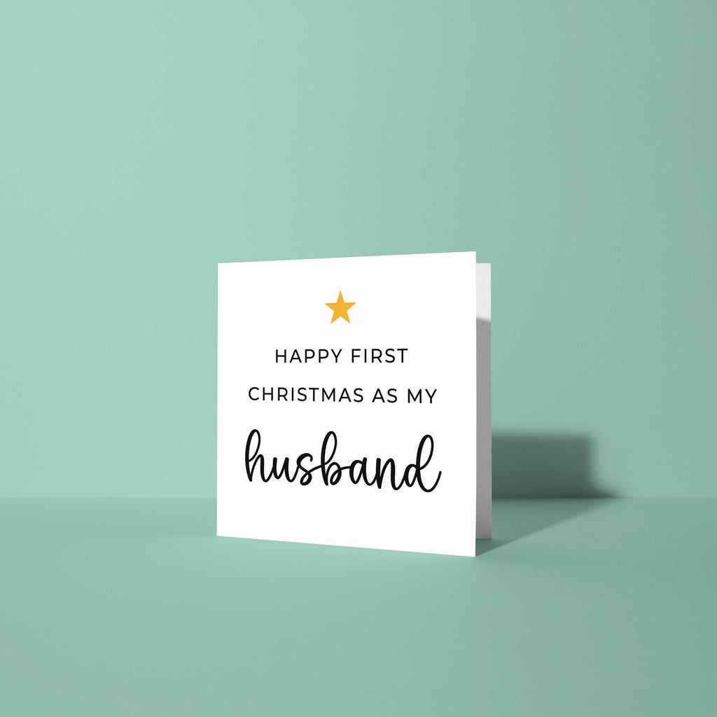 Happy First Christmas as my Husband - Christmas Card for Husband