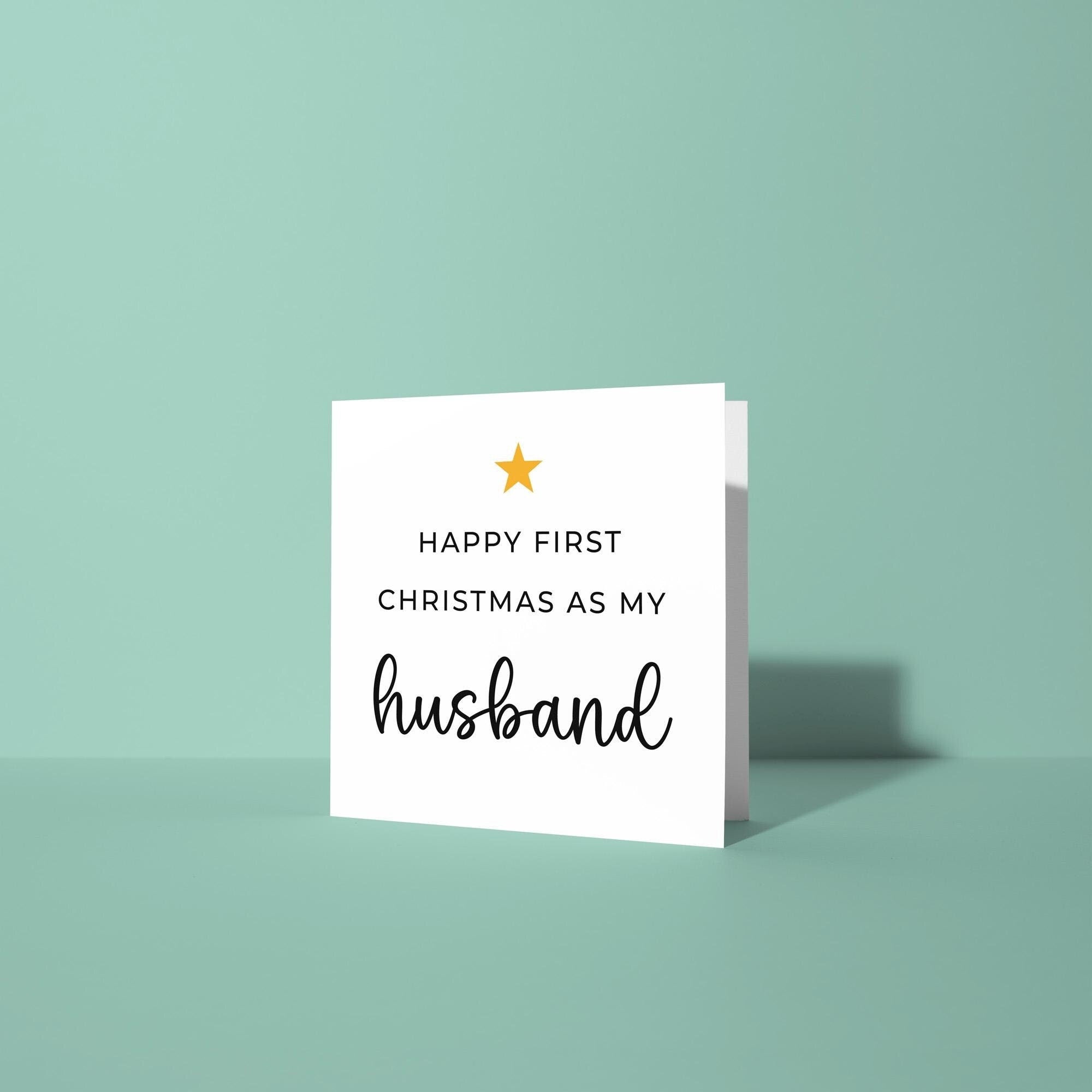 Happy First Christmas as my Husband - Christmas Card for Husband