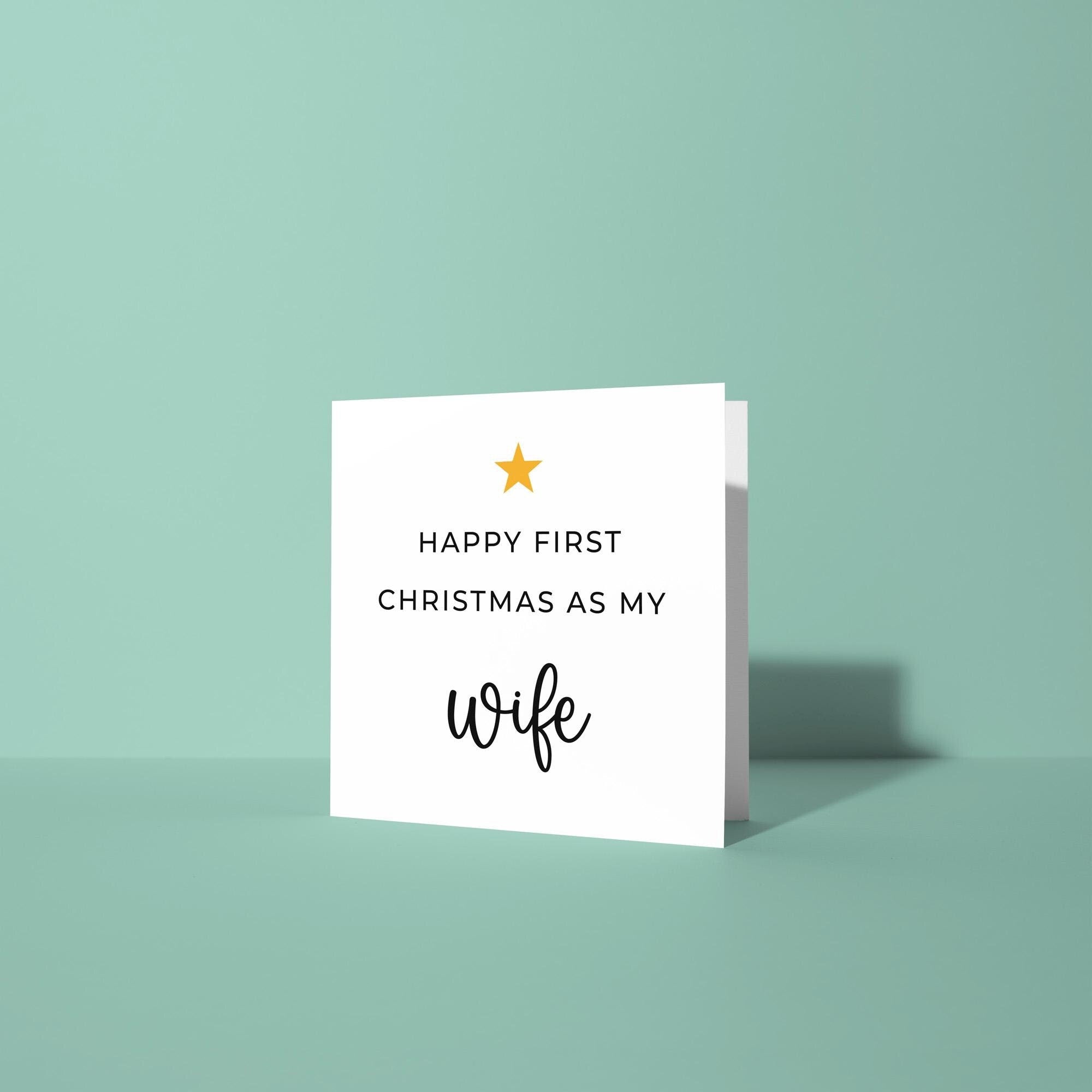 Happy First Christmas as my Wife - Christmas Card for Wife