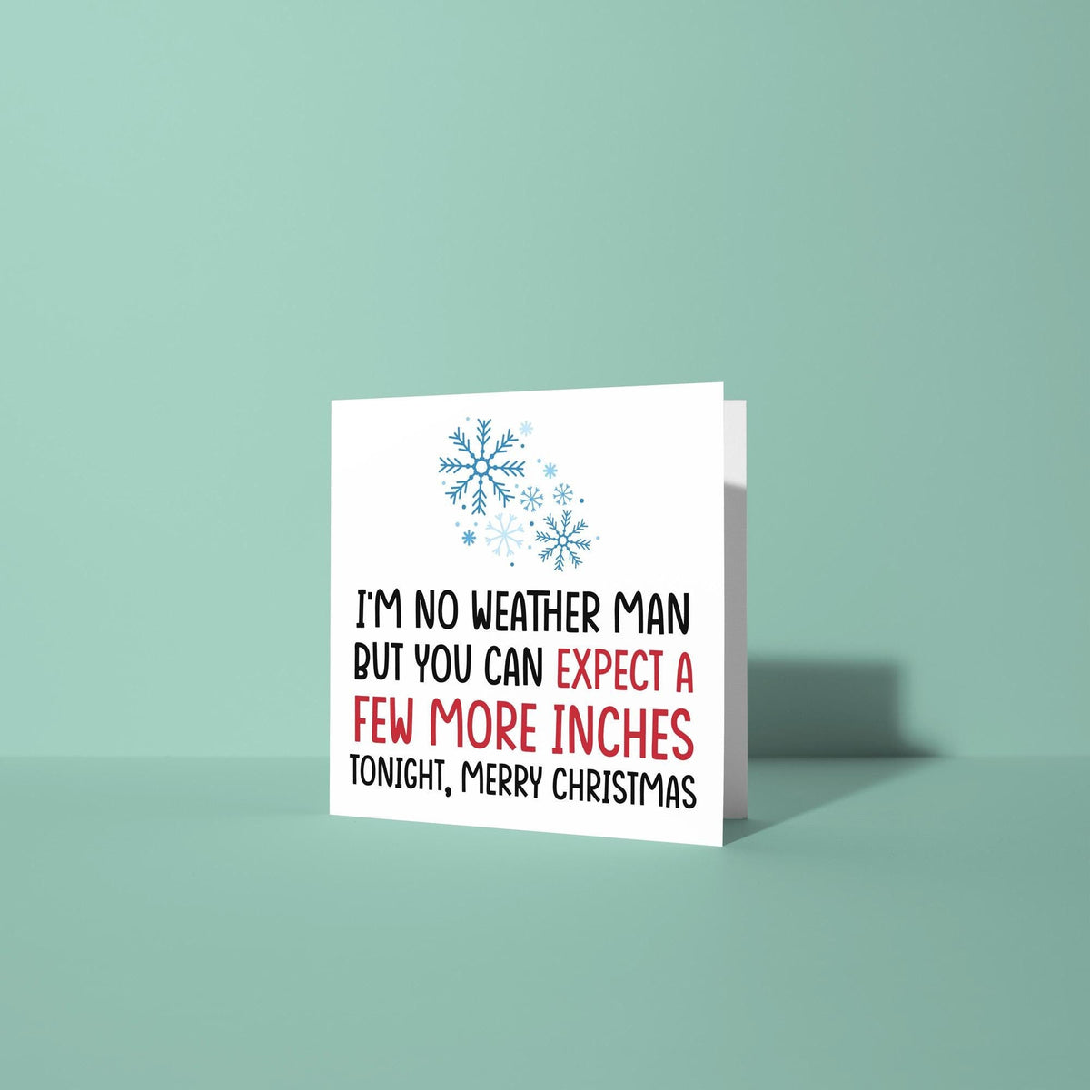 I'm No Weather Man, Expect A Few Inches - Christmas Card