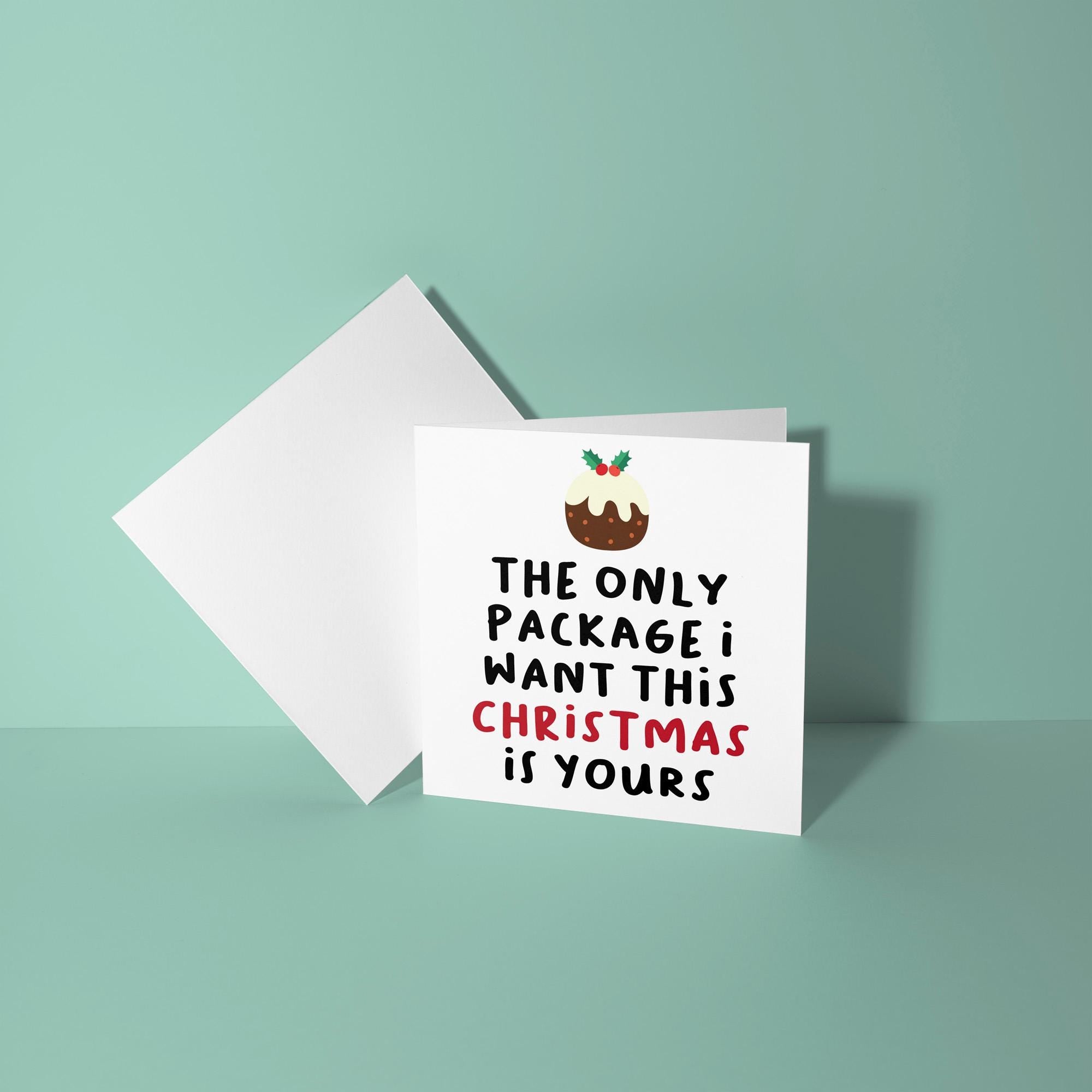 Only Package I Want Is Yours - Christmas Card for Partner