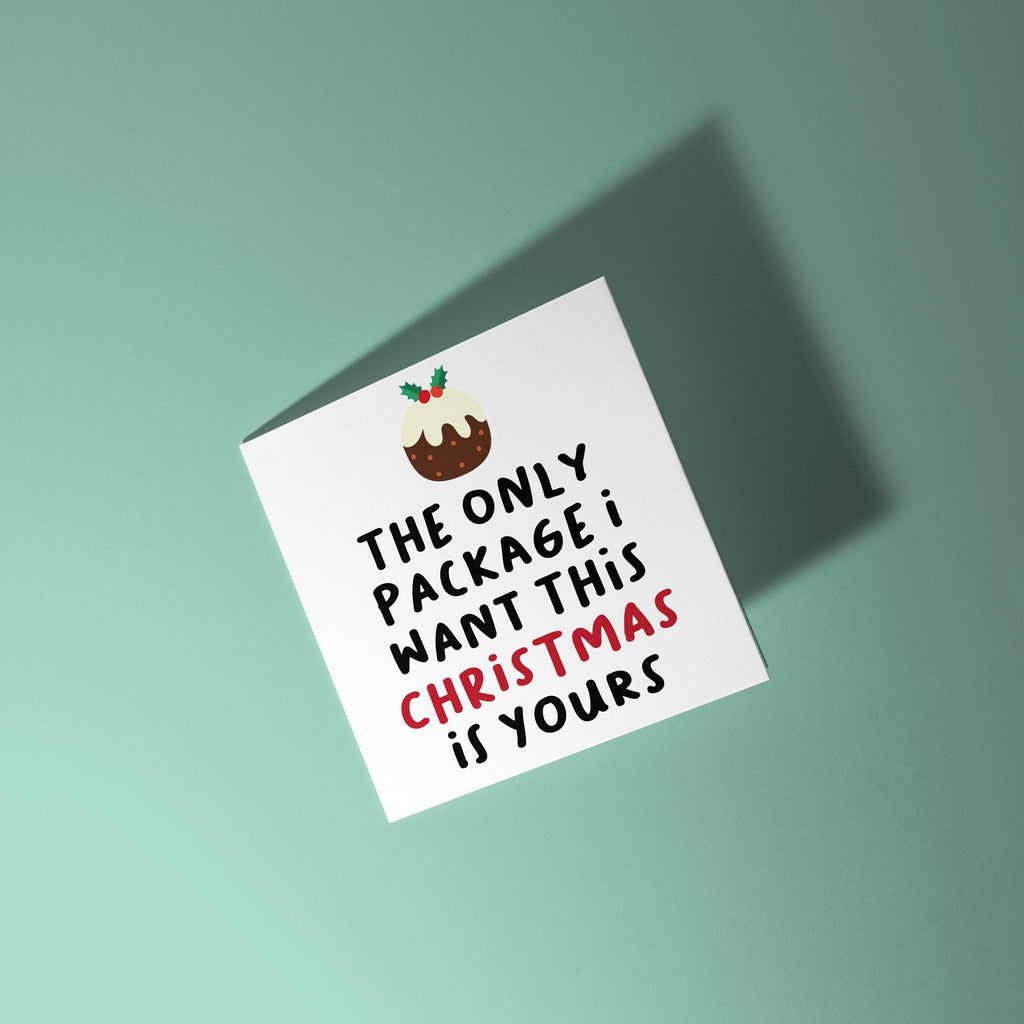 Only Package I Want Is Yours - Christmas Card for Partner