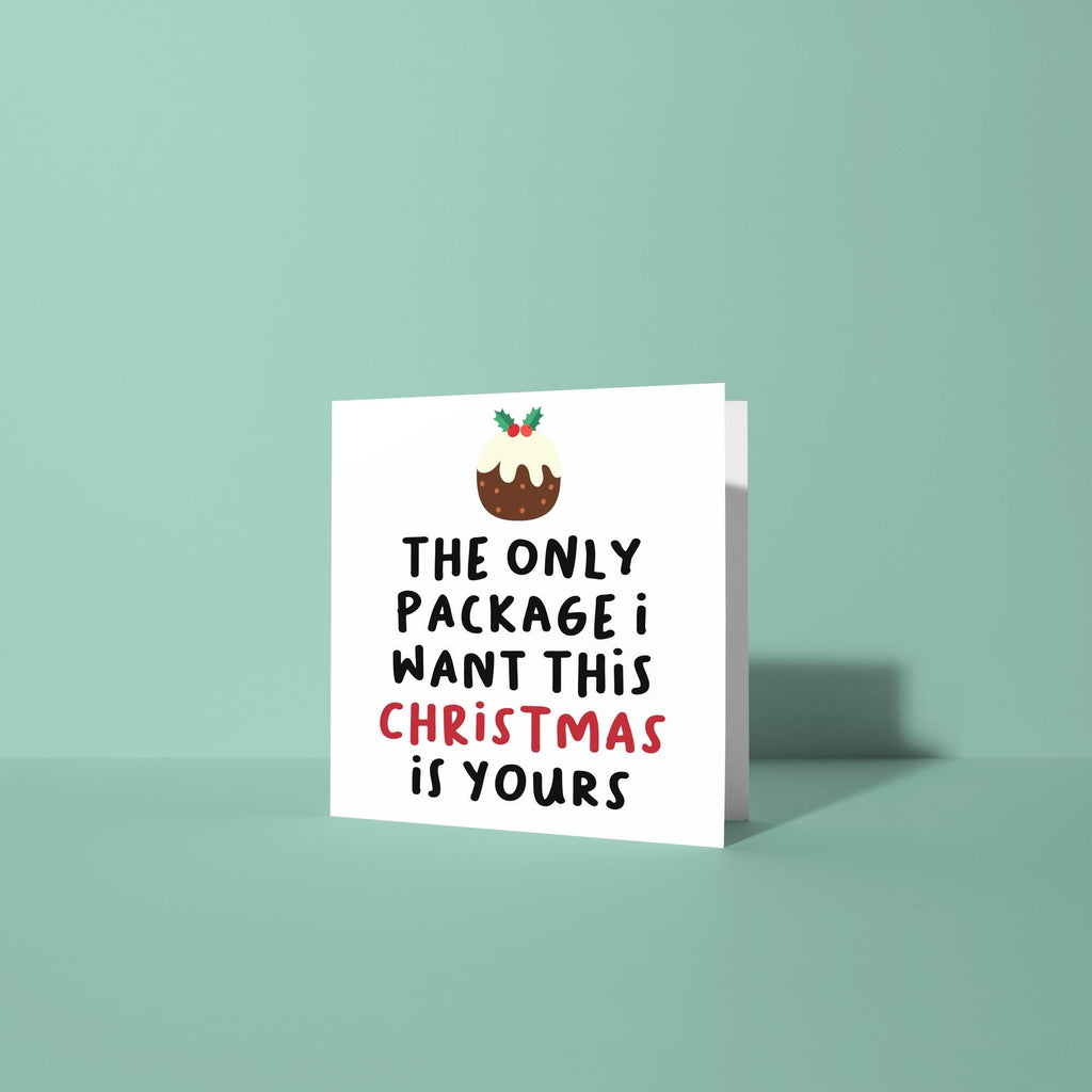 Only Package I Want Is Yours - Christmas Card for Partner