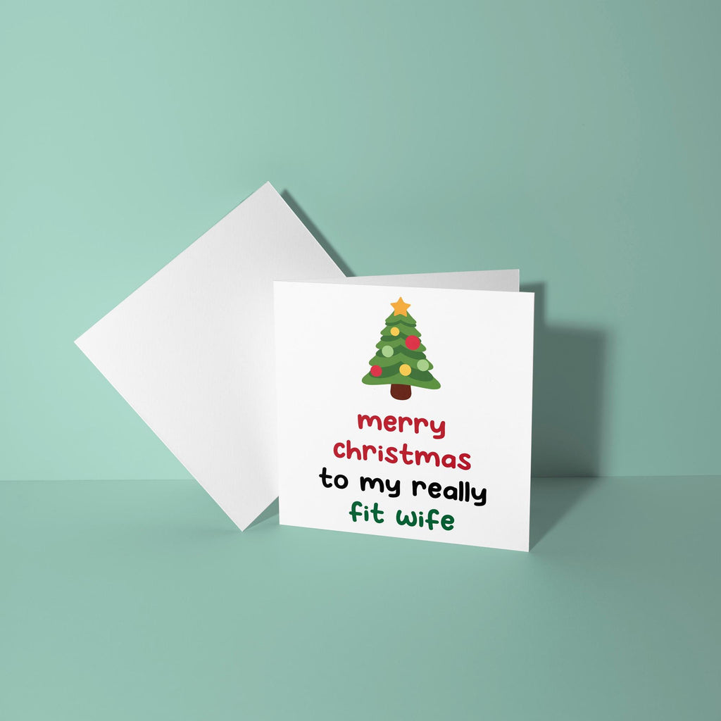 Merry Christmas to my Really Fit Wife - Christmas Card for Wife