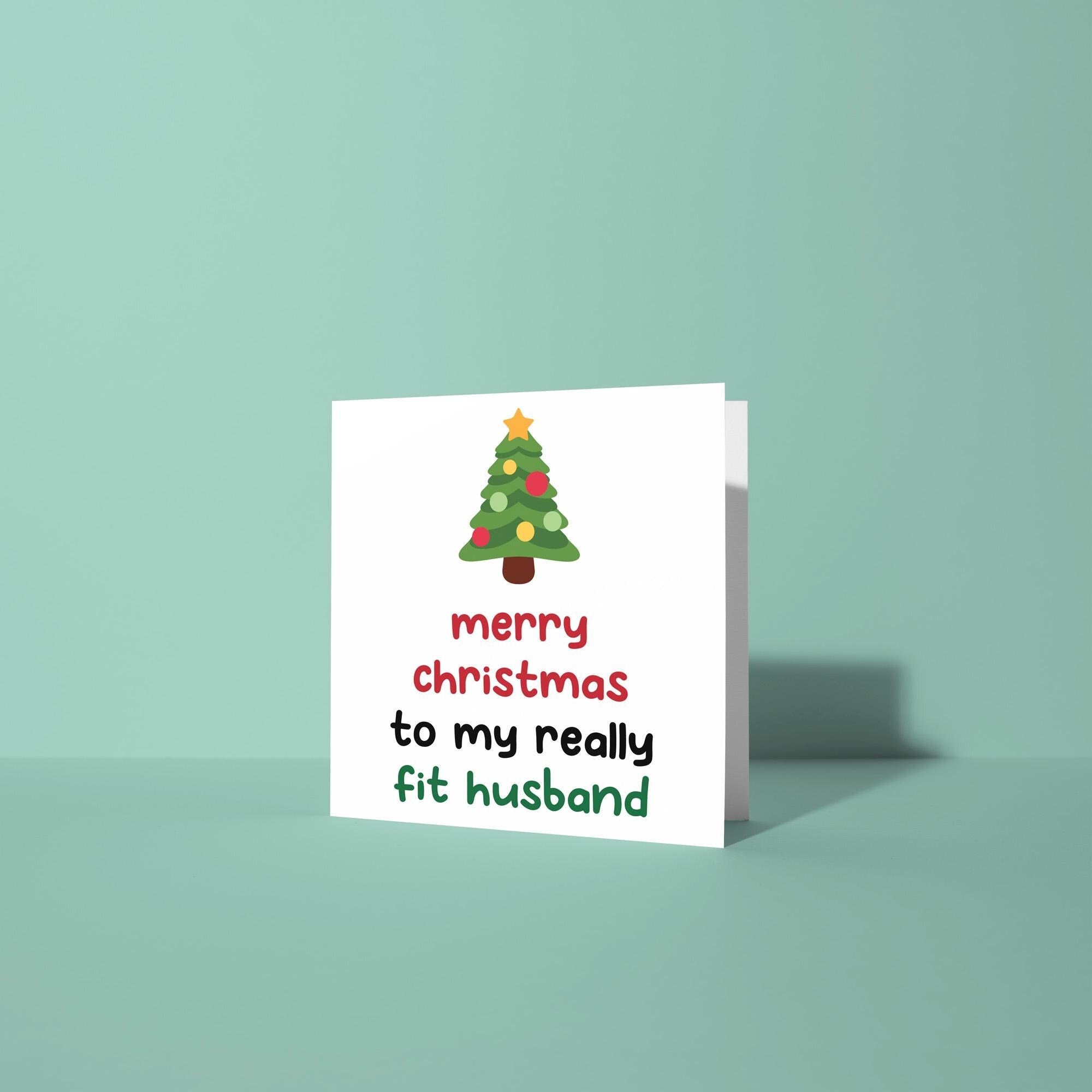 Merry Christmas to my Really Fit Husband - Christmas Card for Husband