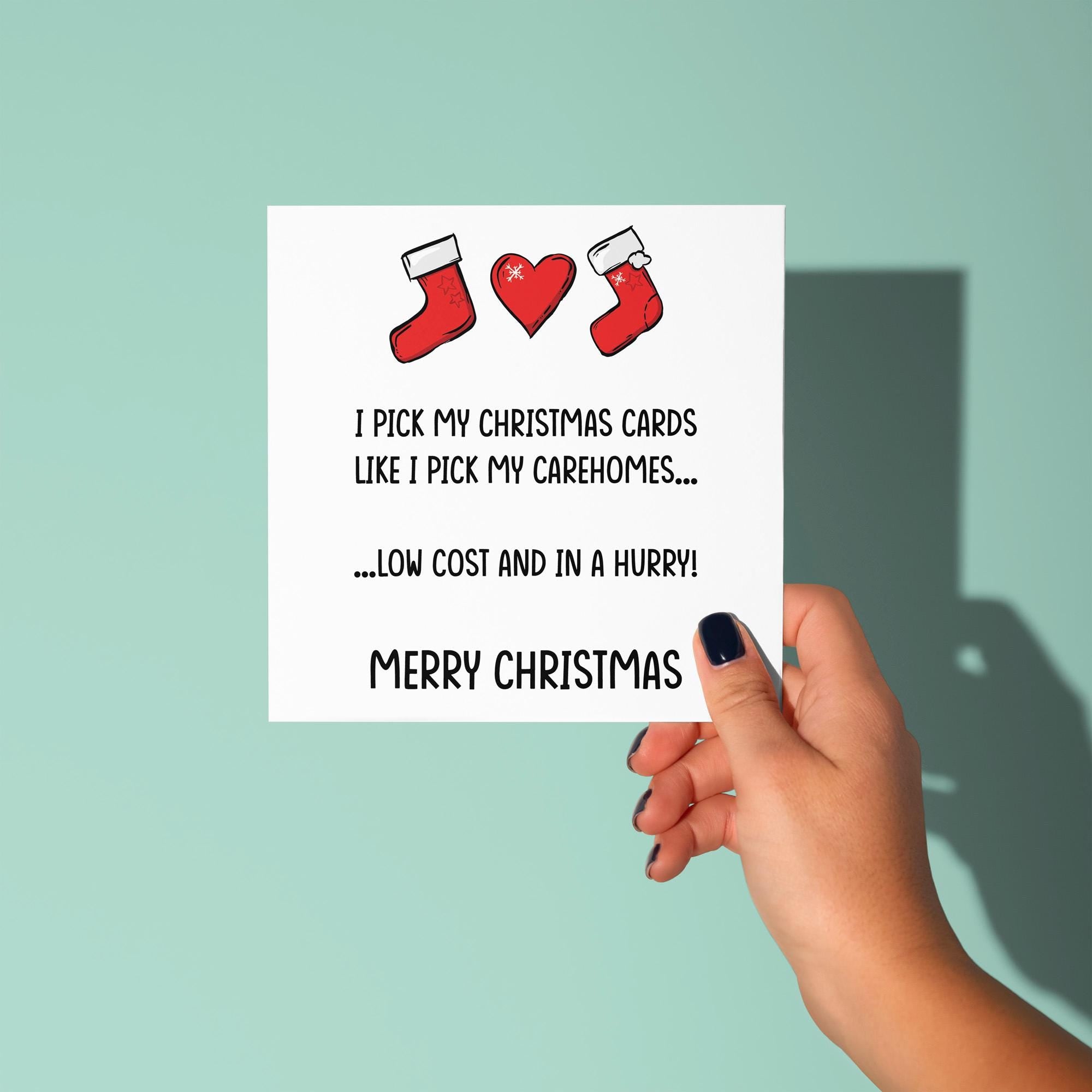 Pick My Cards Like Carehomes - Christmas Card