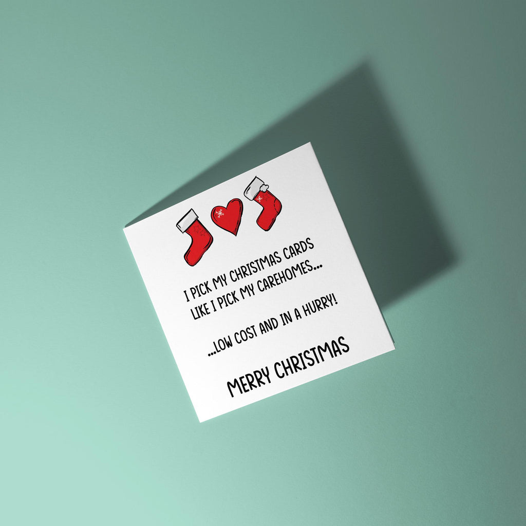 Pick My Cards Like Carehomes - Christmas Card
