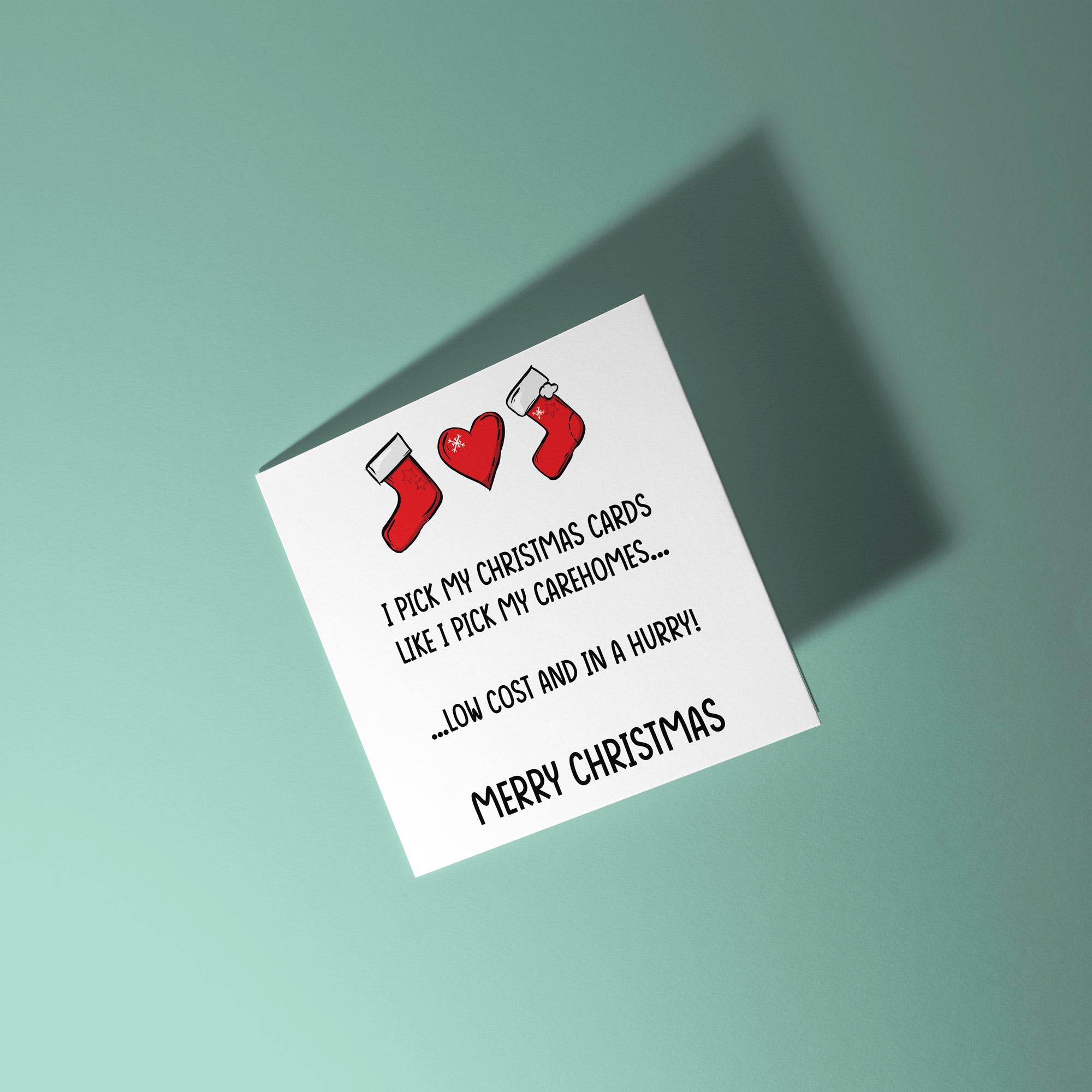 Pick My Cards Like Carehomes - Christmas Card