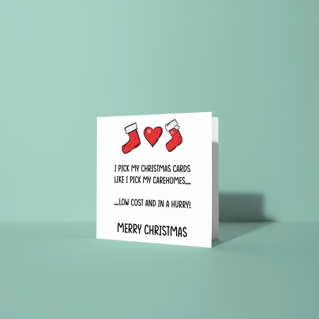 Pick My Cards Like Carehomes - Christmas Card