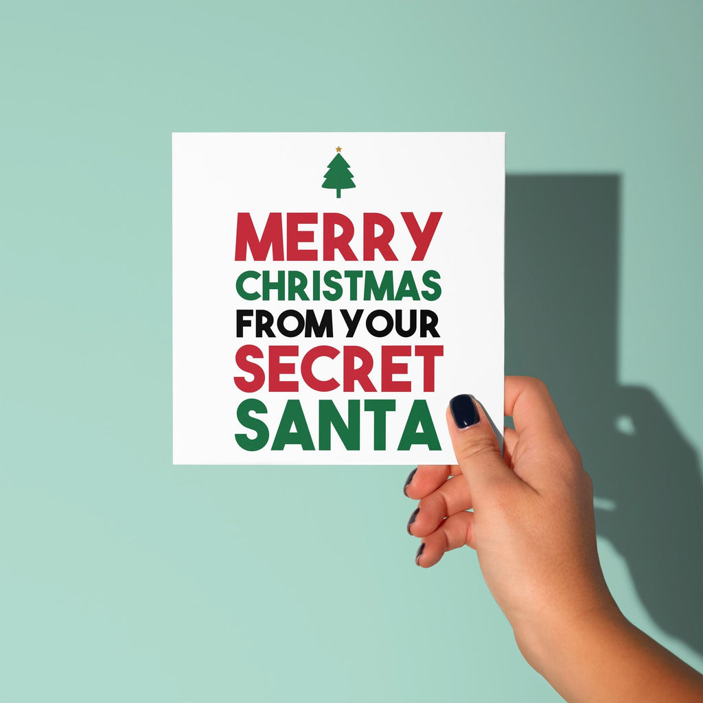 Merry Christmas From Your Secret Santa - Secret Santa Christmas Card