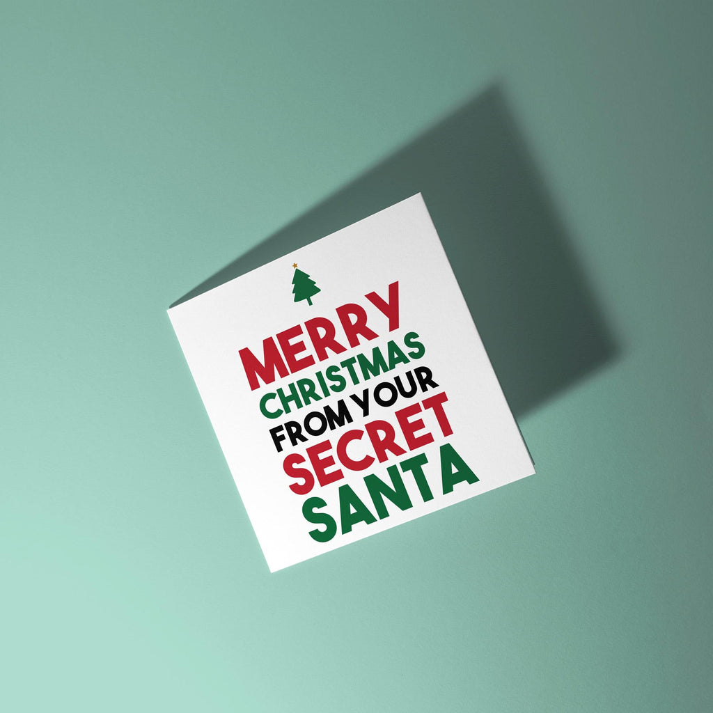 Merry Christmas From Your Secret Santa - Secret Santa Christmas Card