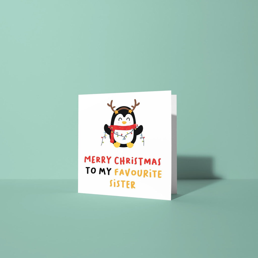 To My Favorite Sister - Christmas Card for Sister