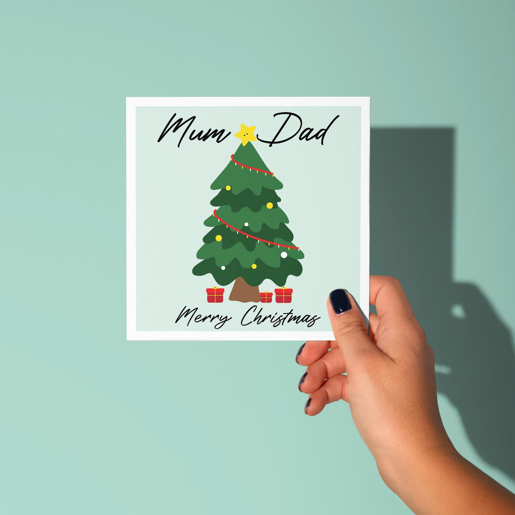 Mom and Dad Christmas Tree - Christmas Card for Parents
