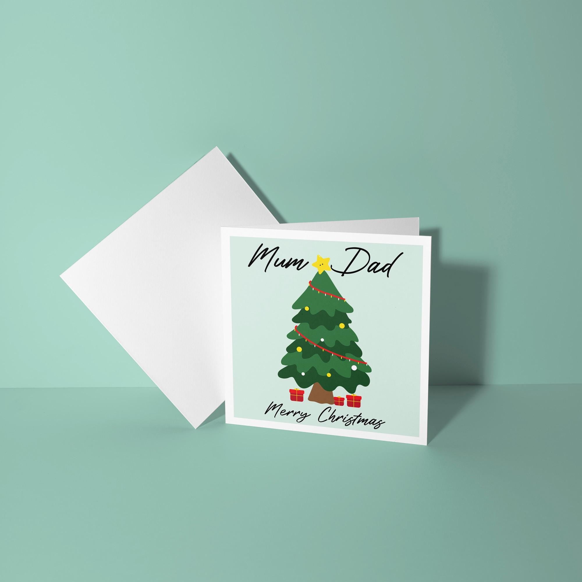 Mom and Dad Christmas Tree - Christmas Card for Parents