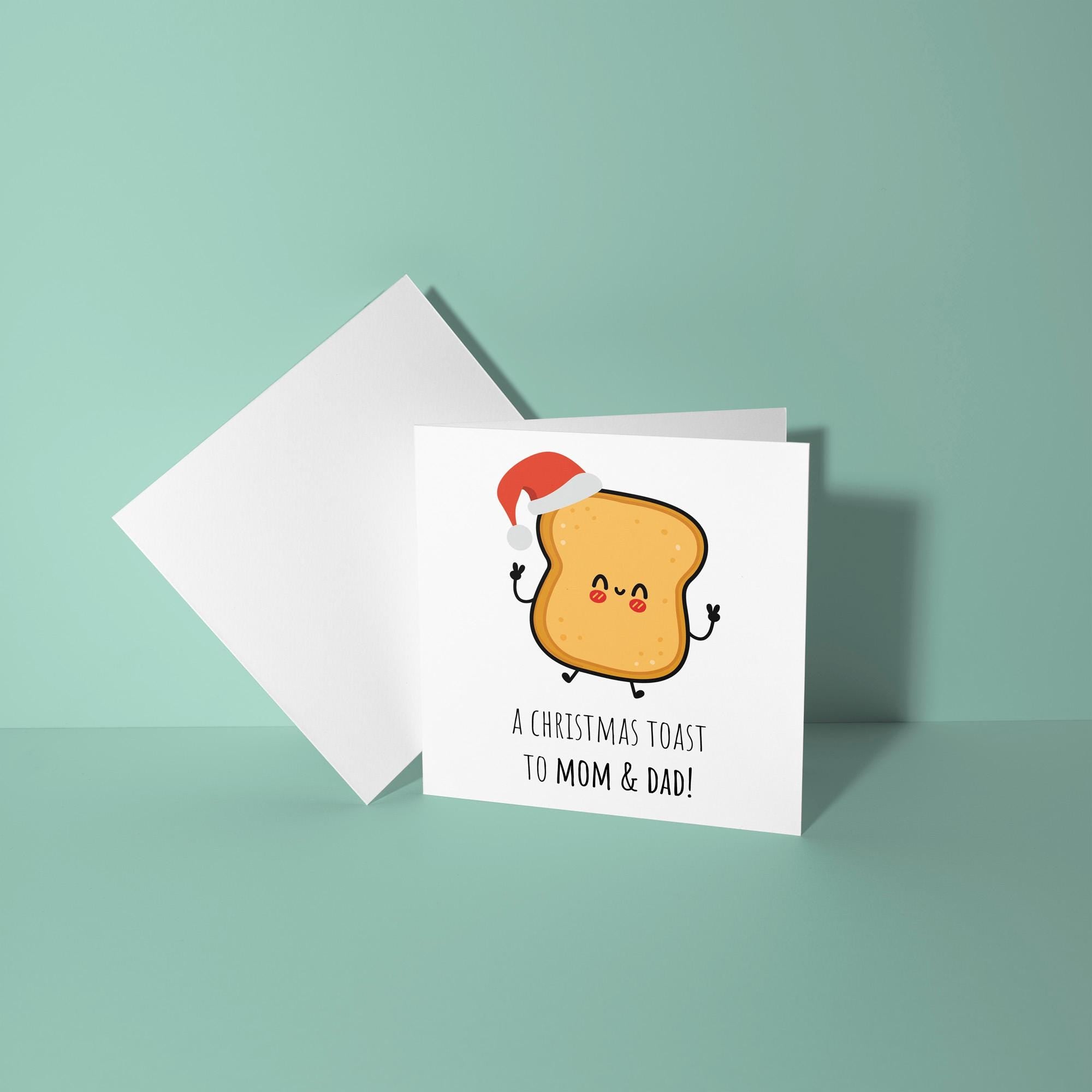 Mom and Dad Christmas Toast - Christmas Card for Parents