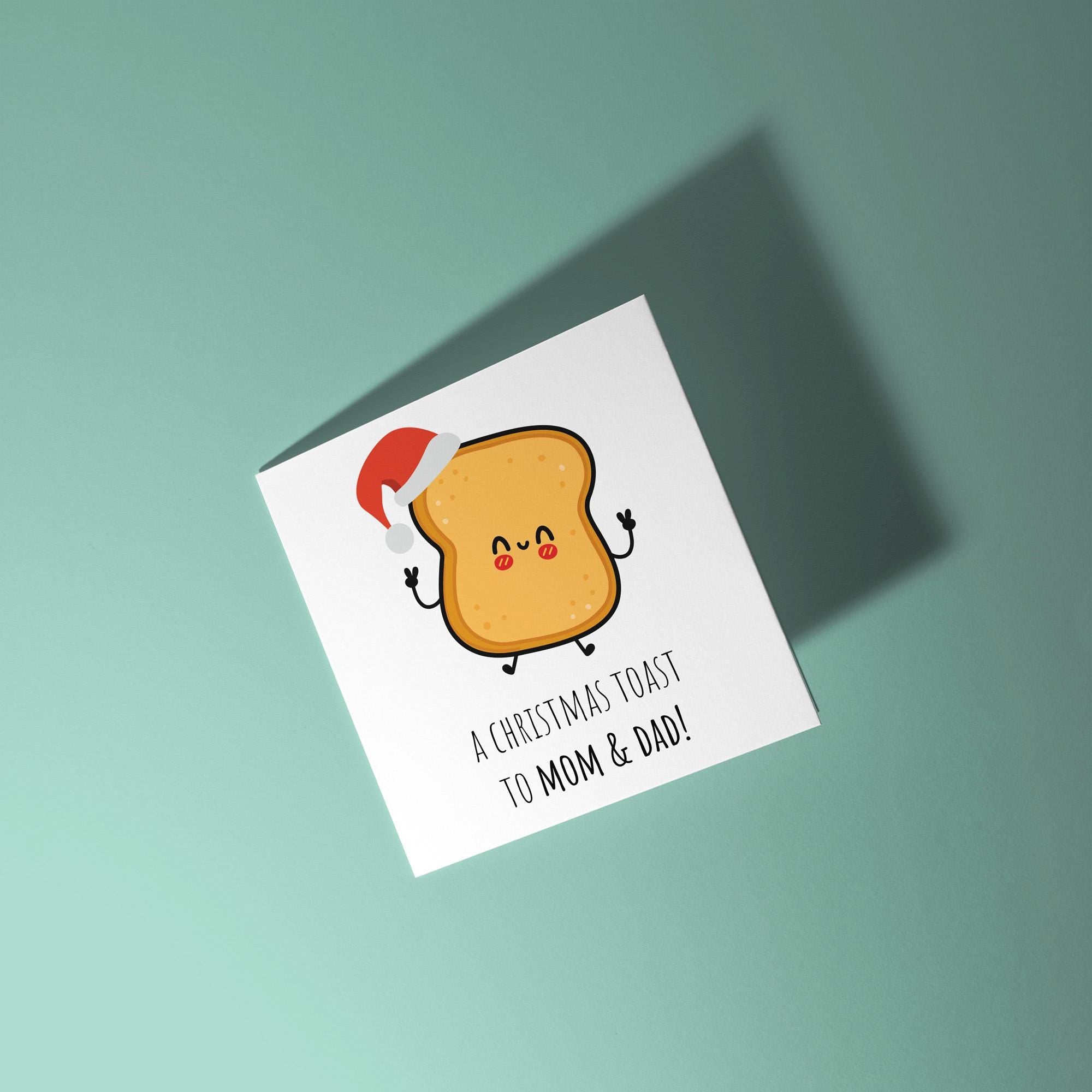 Mom and Dad Christmas Toast - Christmas Card for Parents
