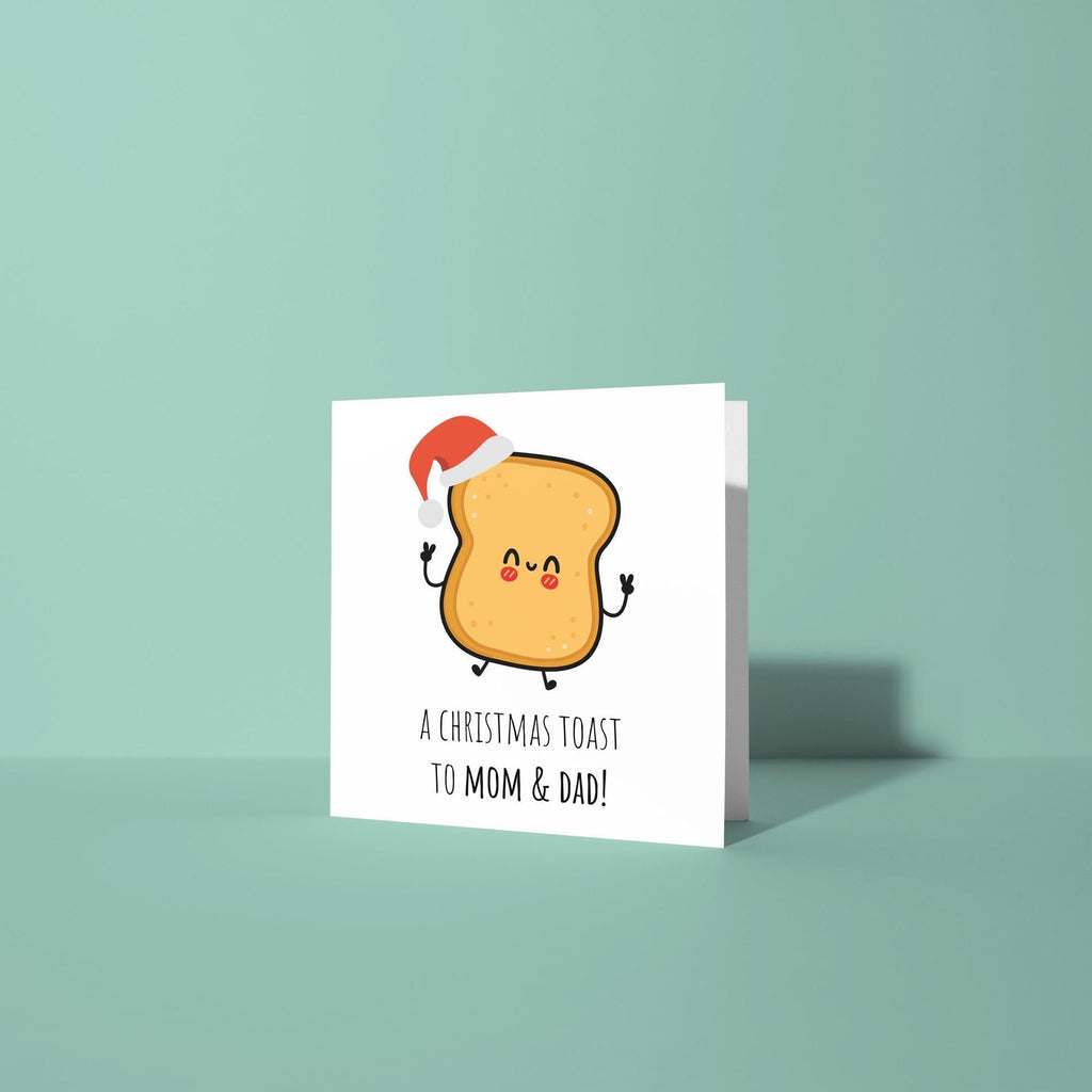 Mom and Dad Christmas Toast - Christmas Card for Parents