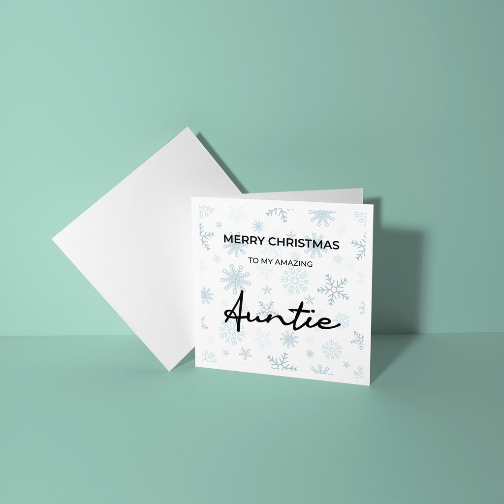 Merry Christmas To My Amazing Auntie - Christmas Card for Auntie