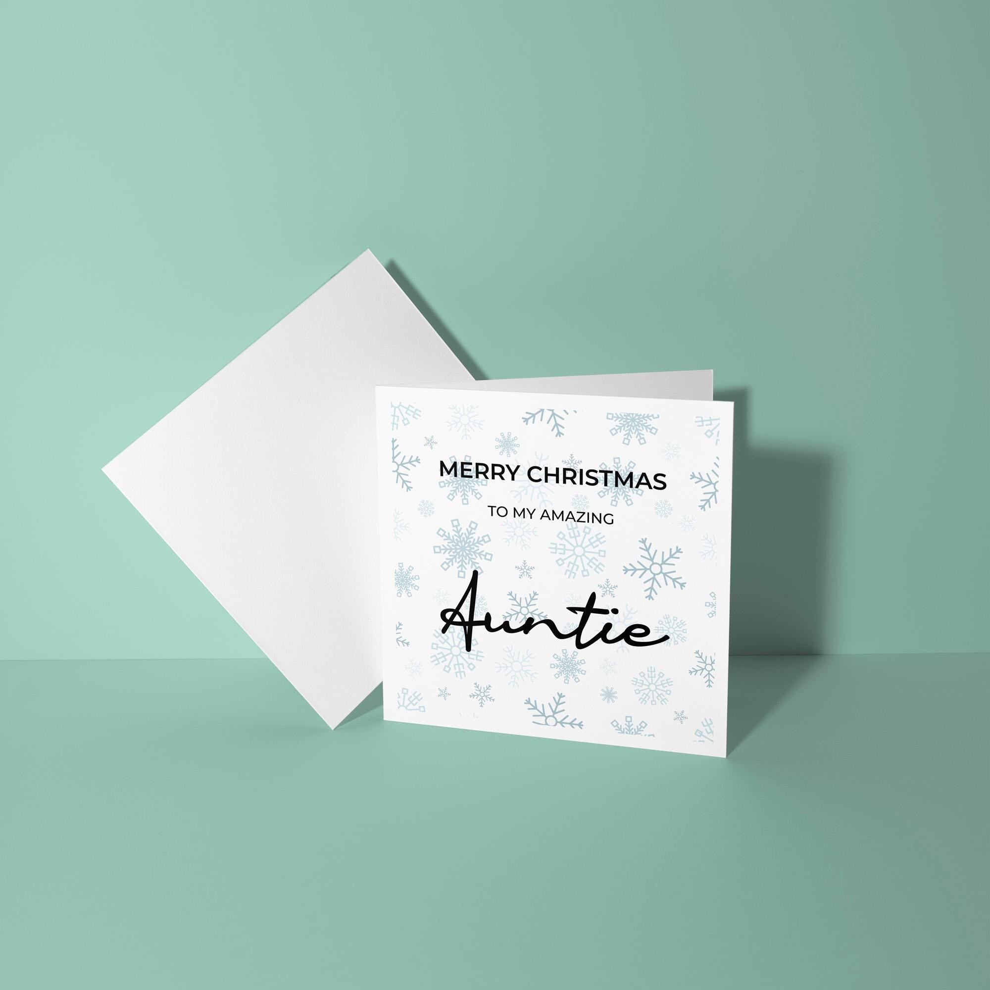 Merry Christmas To My Amazing Auntie - Christmas Card for Auntie