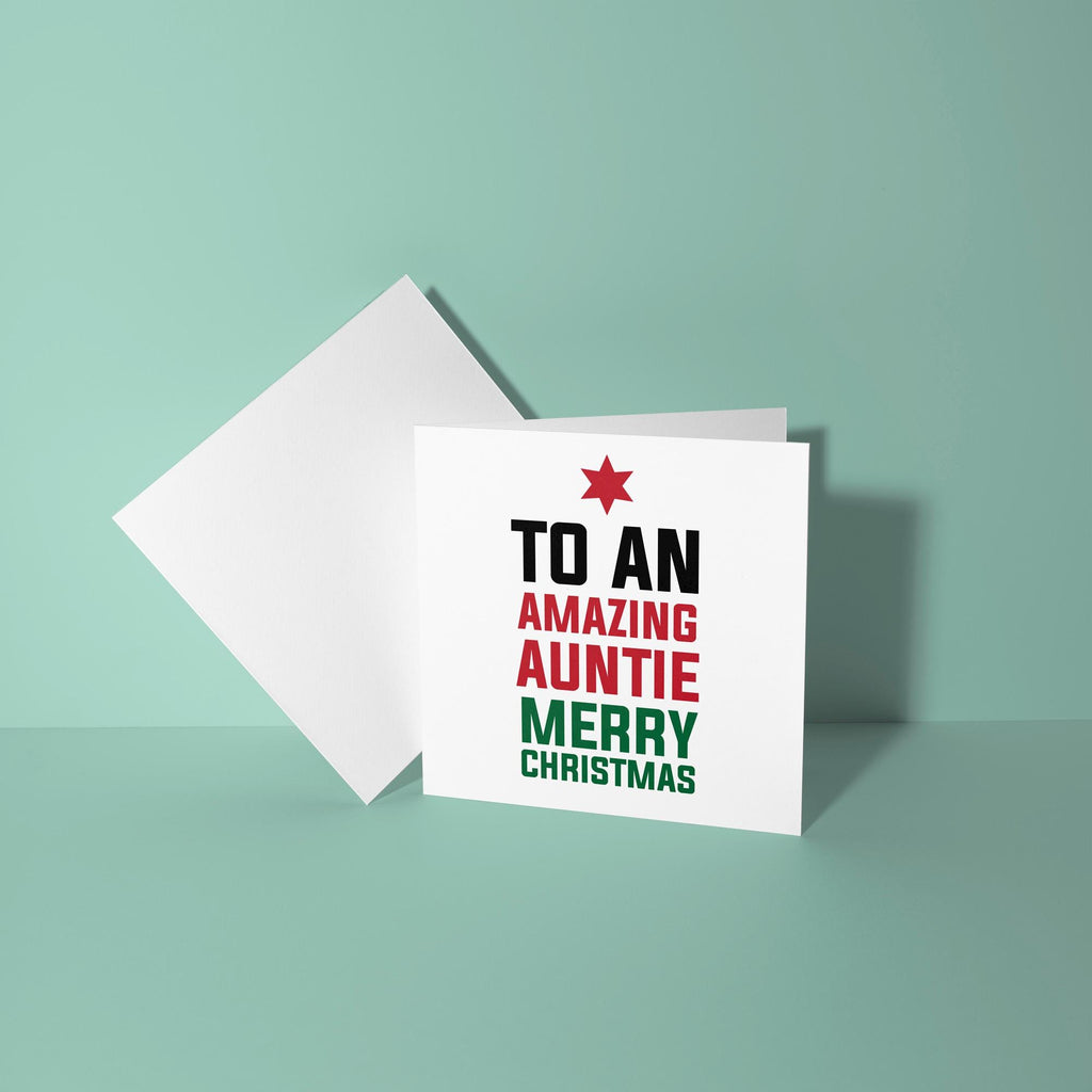 To An Amazing Auntie - Christmas Card for Auntie