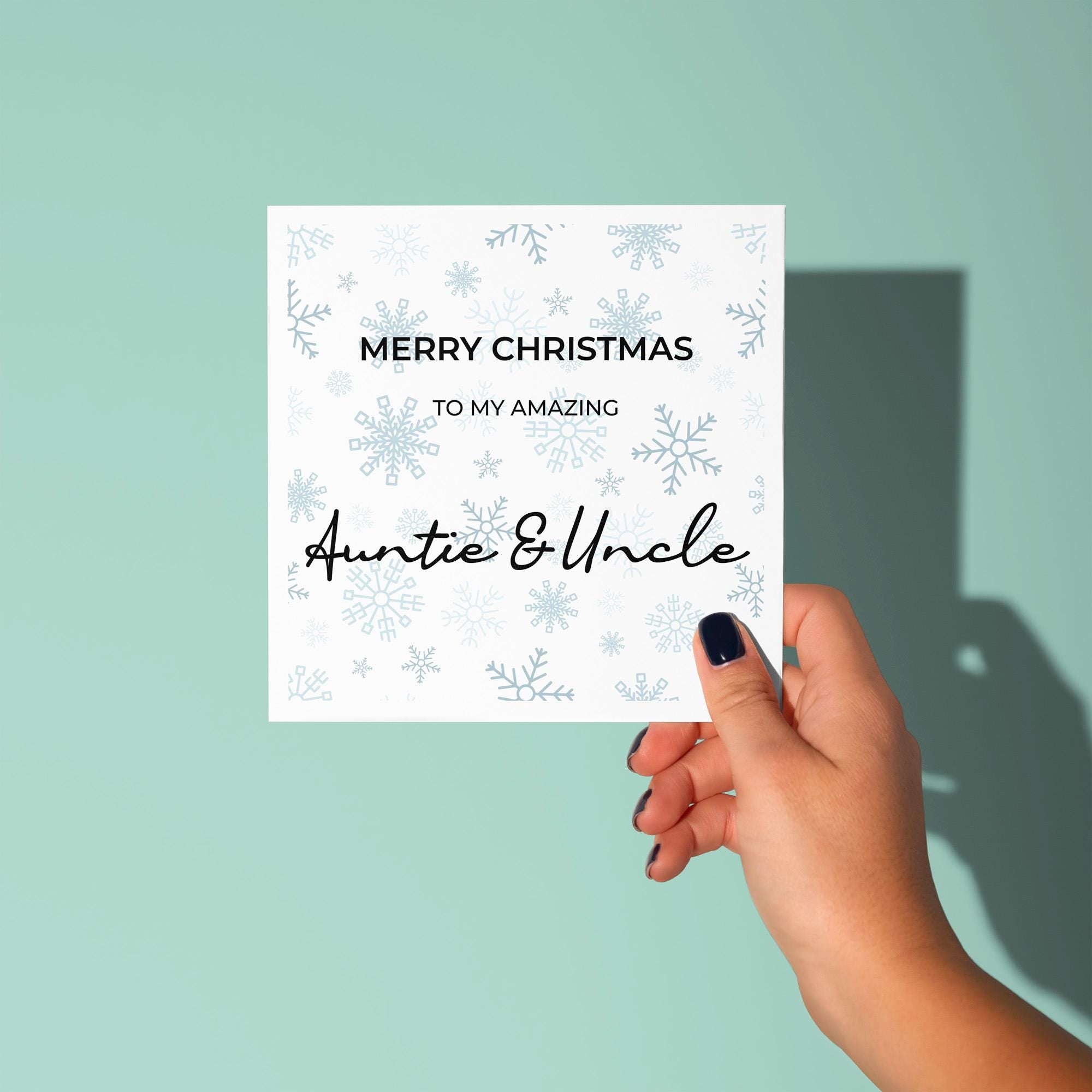 Merry Christmas To My Amazing Auntie and Uncle - Christmas Card for Auntie & Uncle