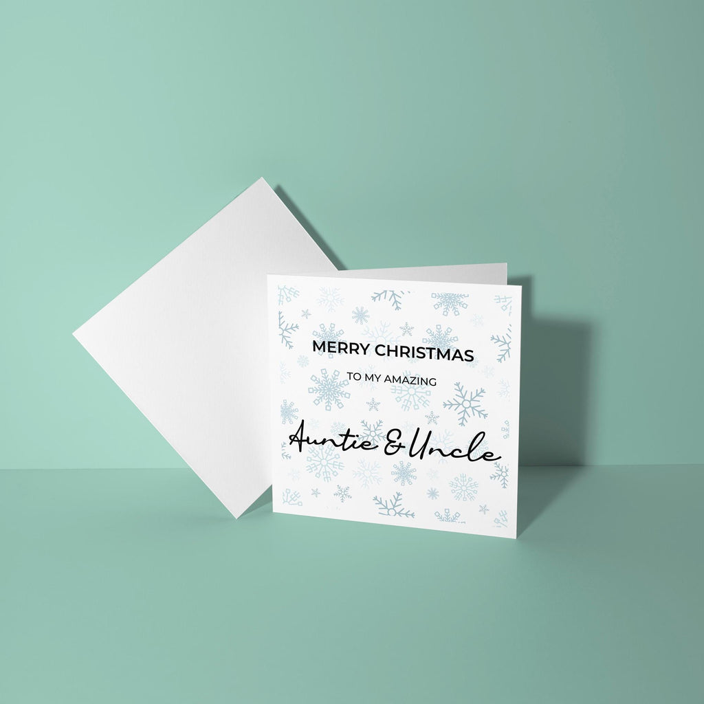 Merry Christmas To My Amazing Auntie and Uncle - Christmas Card for Auntie & Uncle