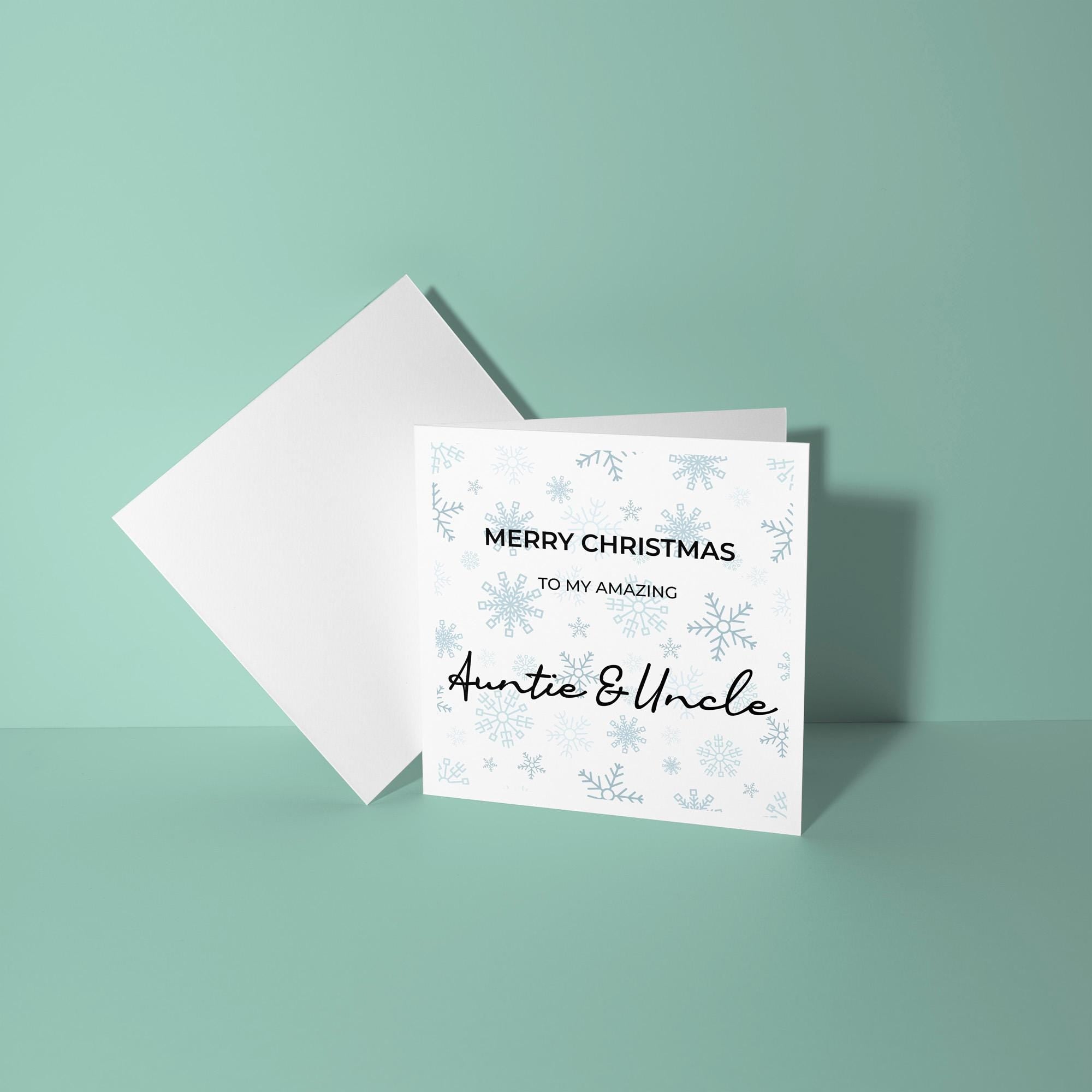 Merry Christmas To My Amazing Auntie and Uncle - Christmas Card for Auntie & Uncle