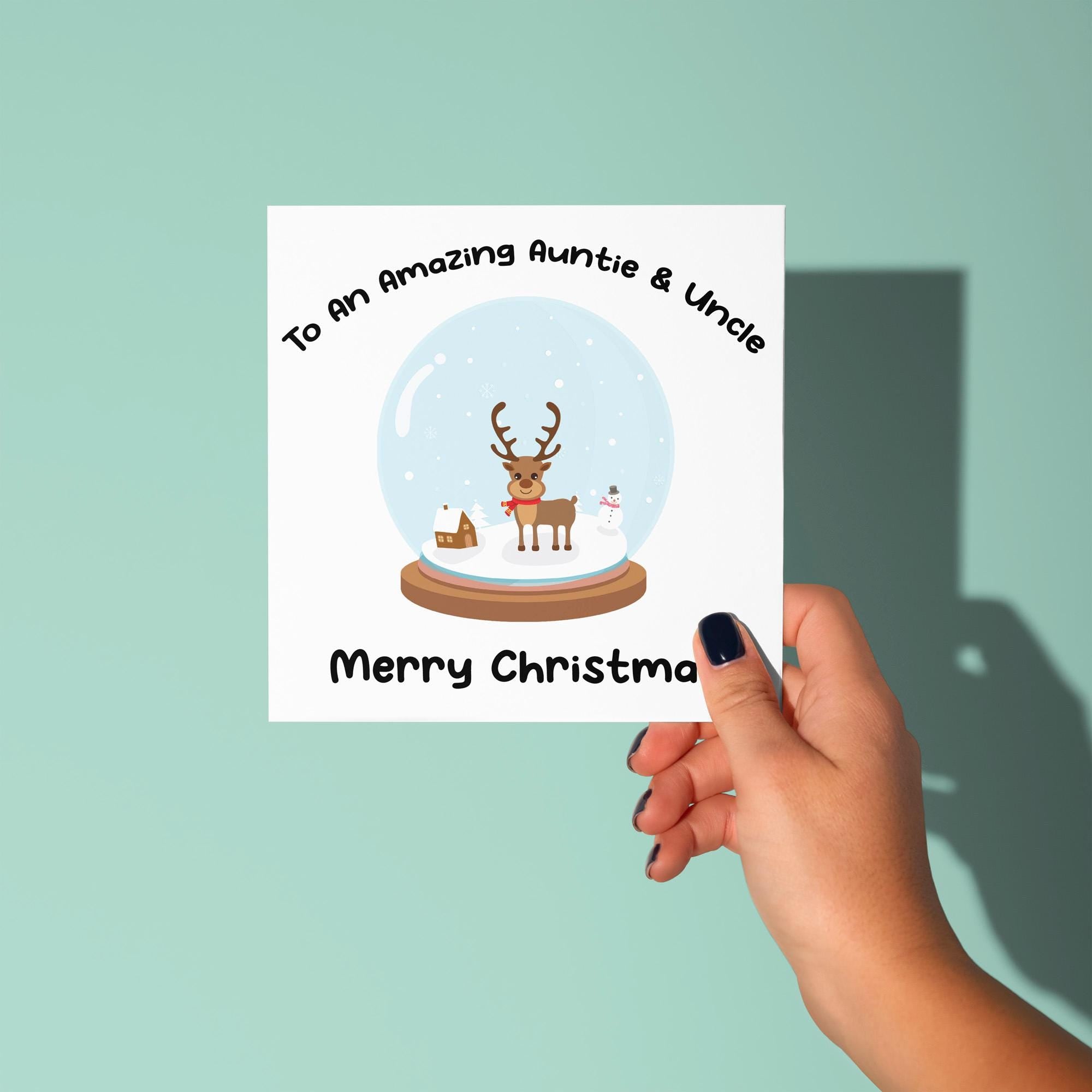 To An My Amazing Auntie and Uncle Merry Christmas - Christmas Card for Auntie & Uncle