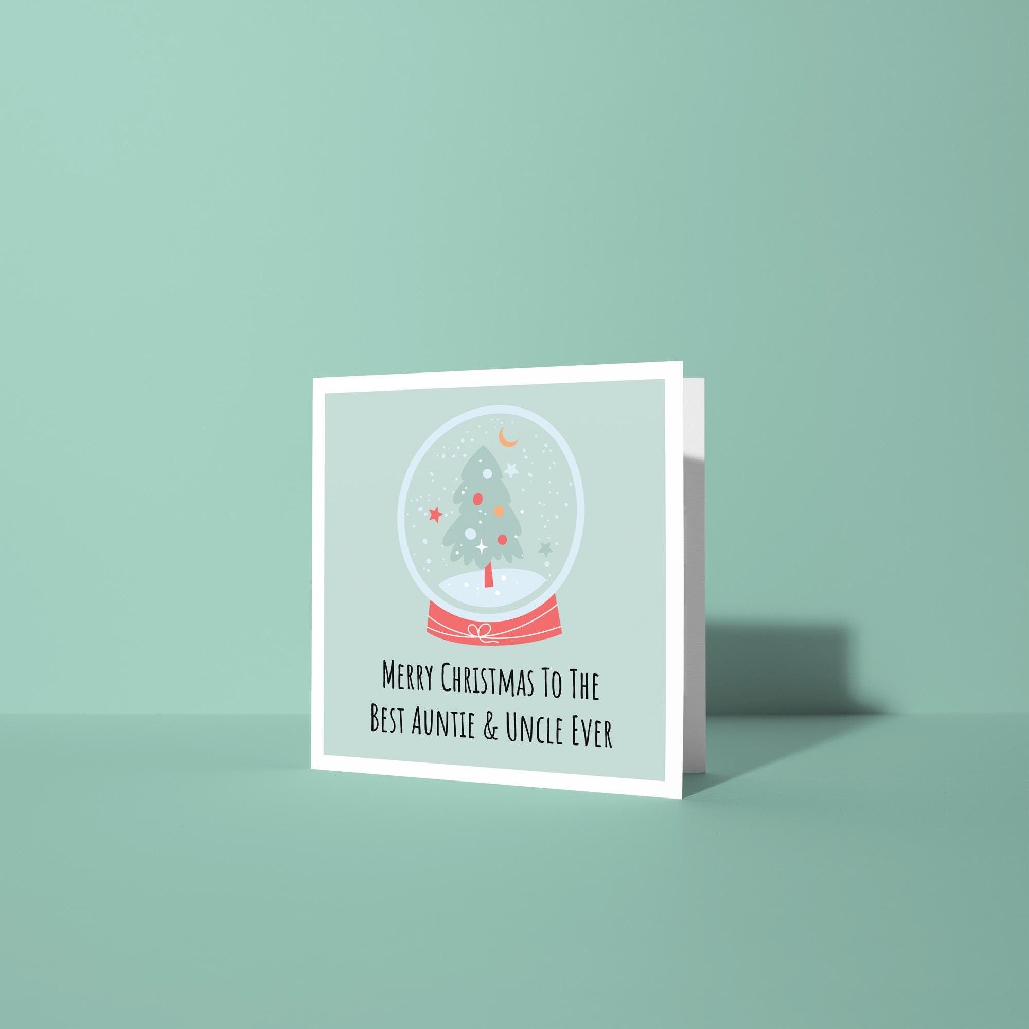 Merry Christmas To The Best Auntie and Uncle Ever - Christmas Card for Auntie & Uncle