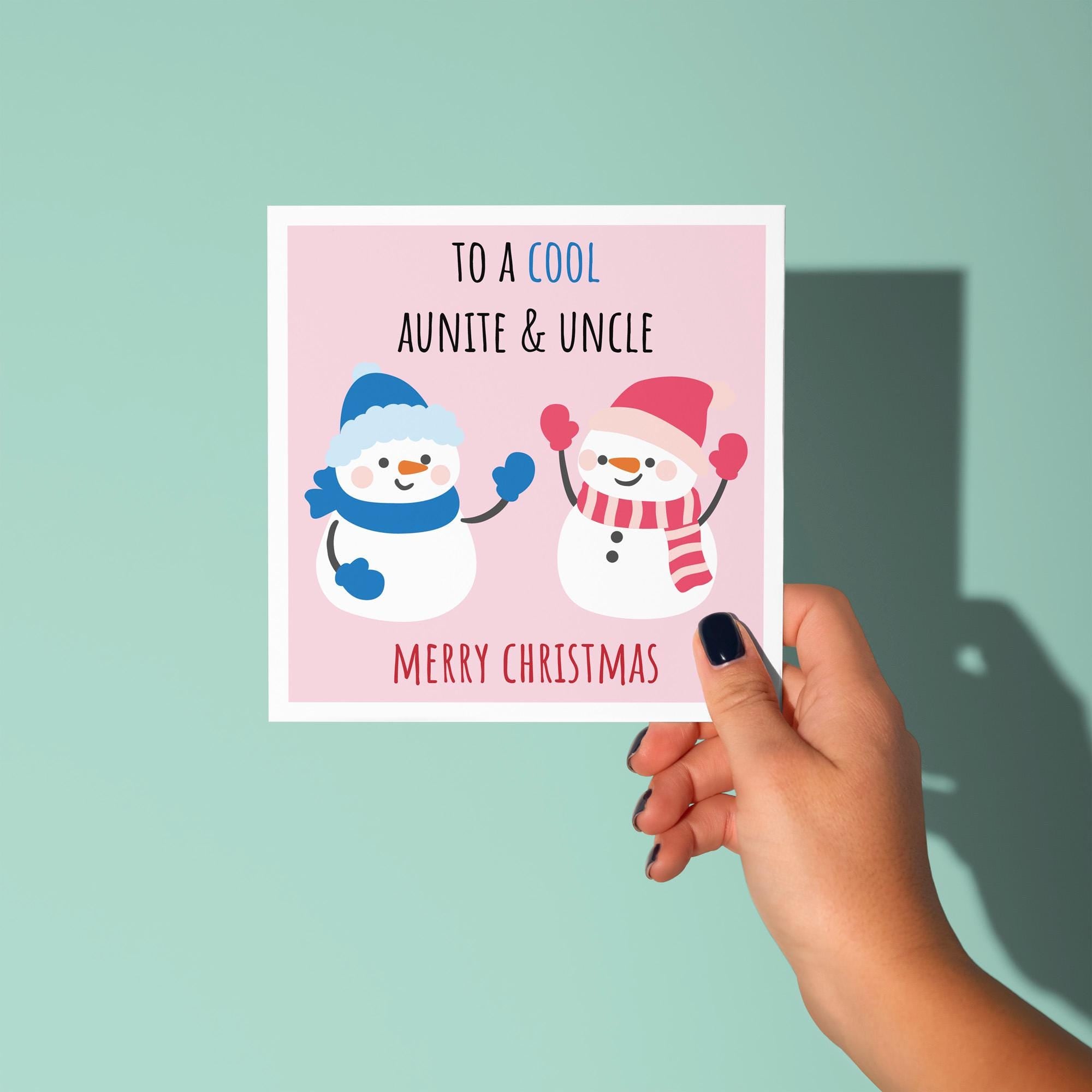 To A Cool Auntie and Uncle - Christmas Card for Auntie & Uncle