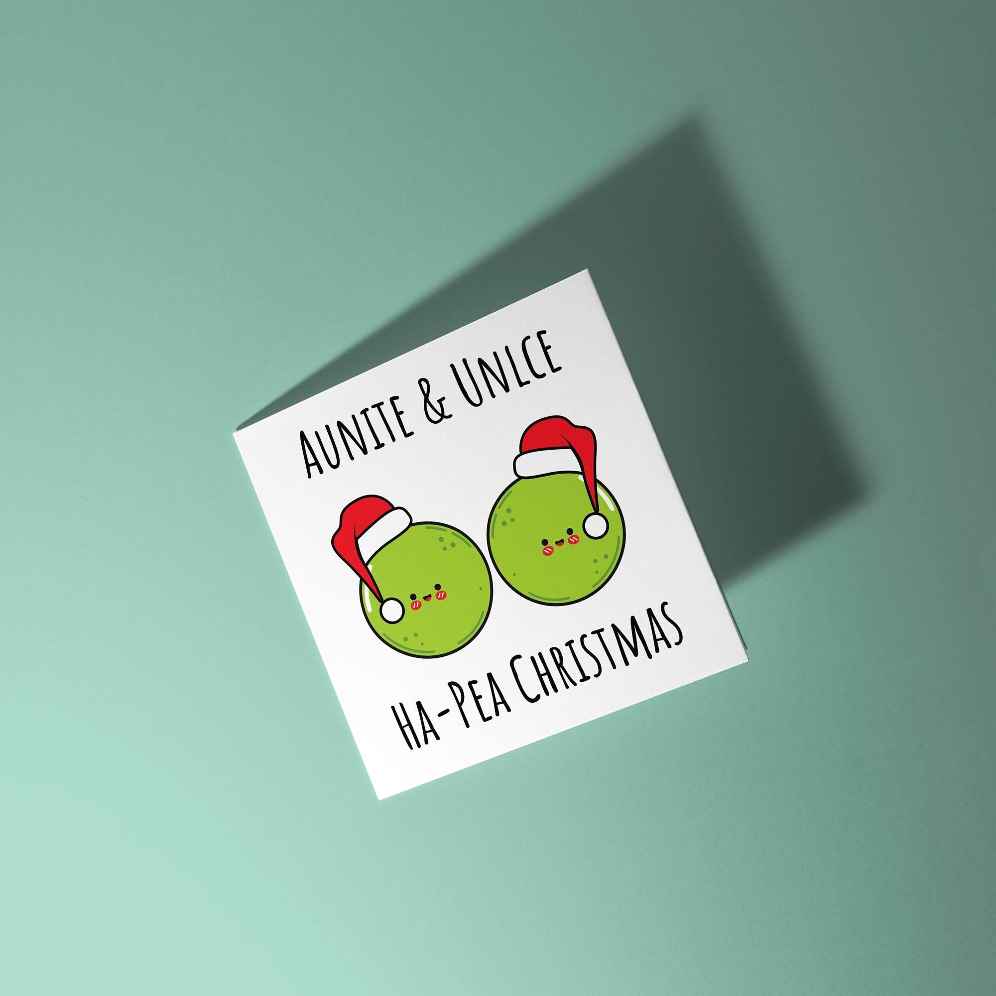 Auntie and Uncle Ha-pea Christmas - Christmas Card for Auntie & Uncle