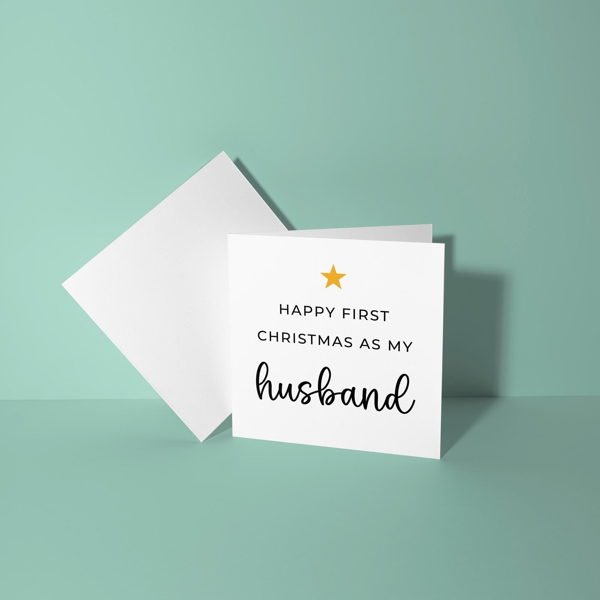 Happy First Christmas as my Husband - Christmas Card for Husband