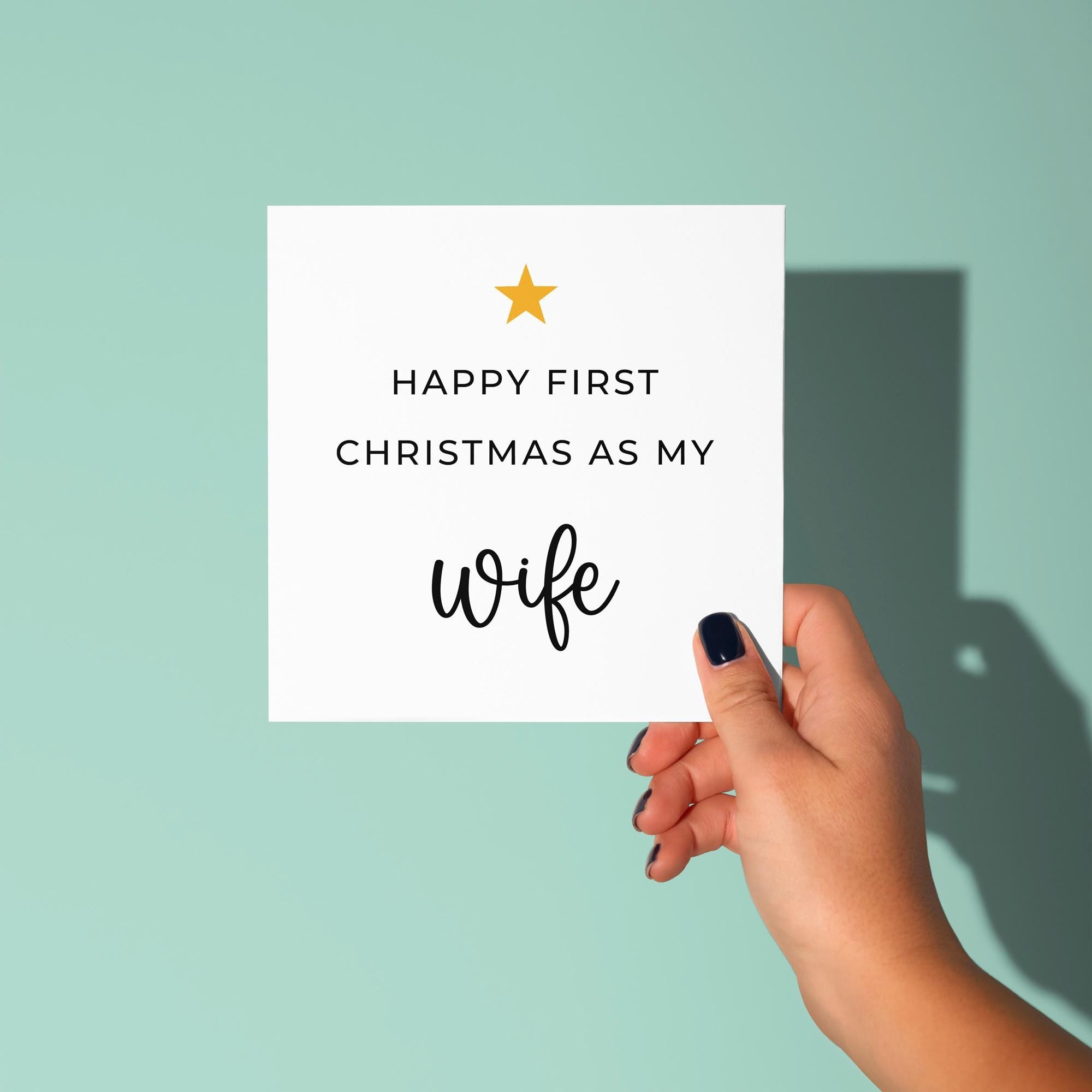 Happy First Christmas as my Wife - Christmas Card for Wife